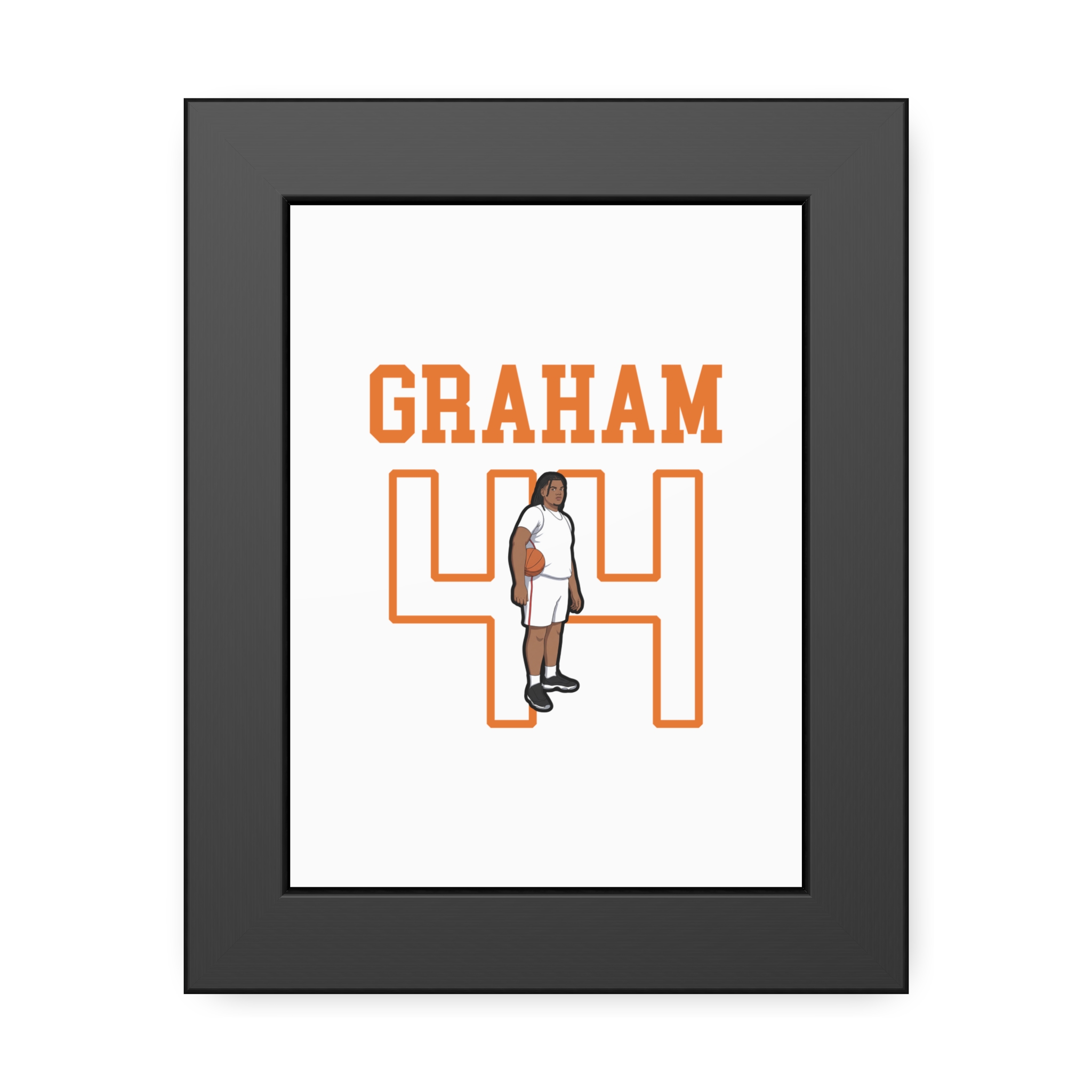 Framed Poster — character_shirsey in Black