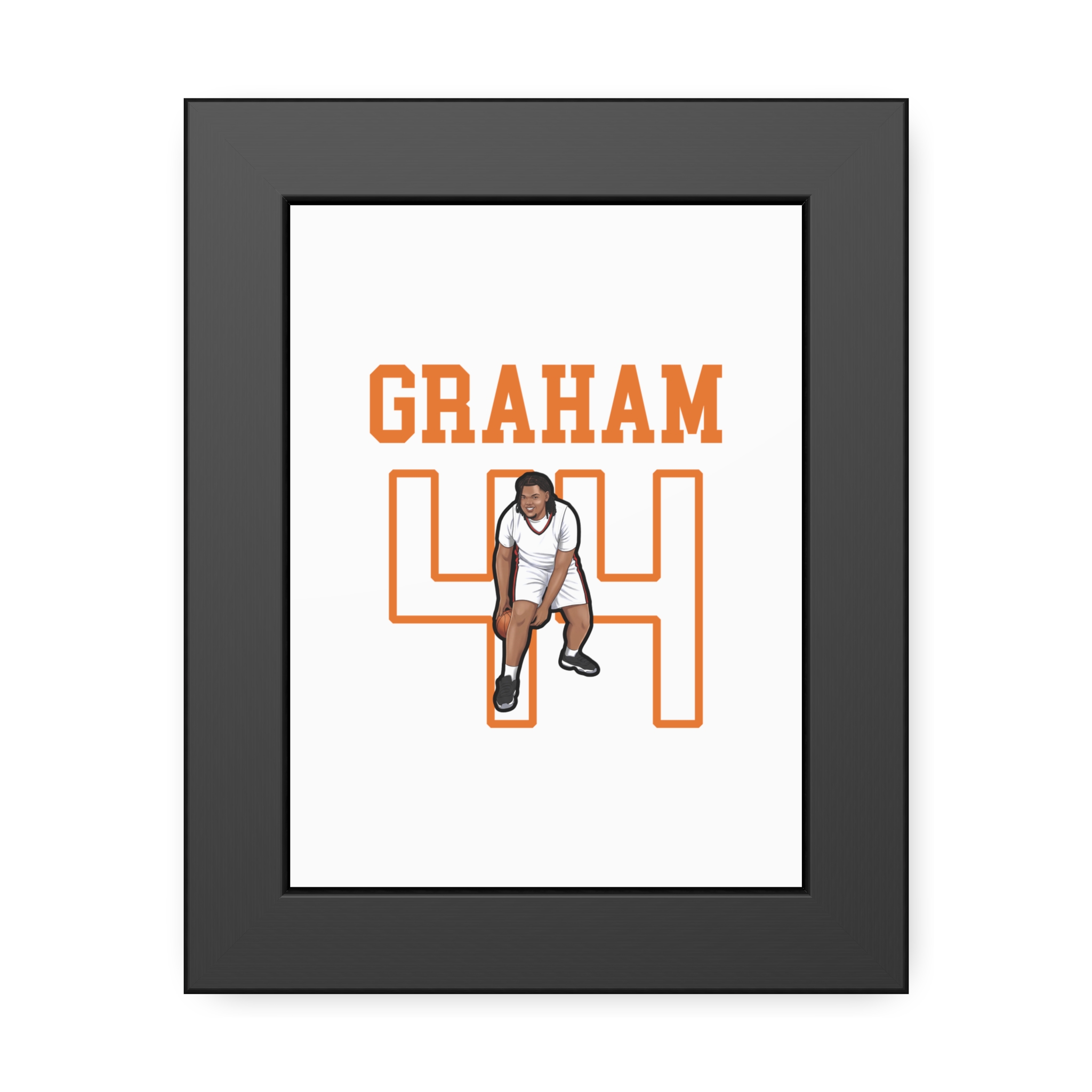 Framed Poster — character_shirsey in Black