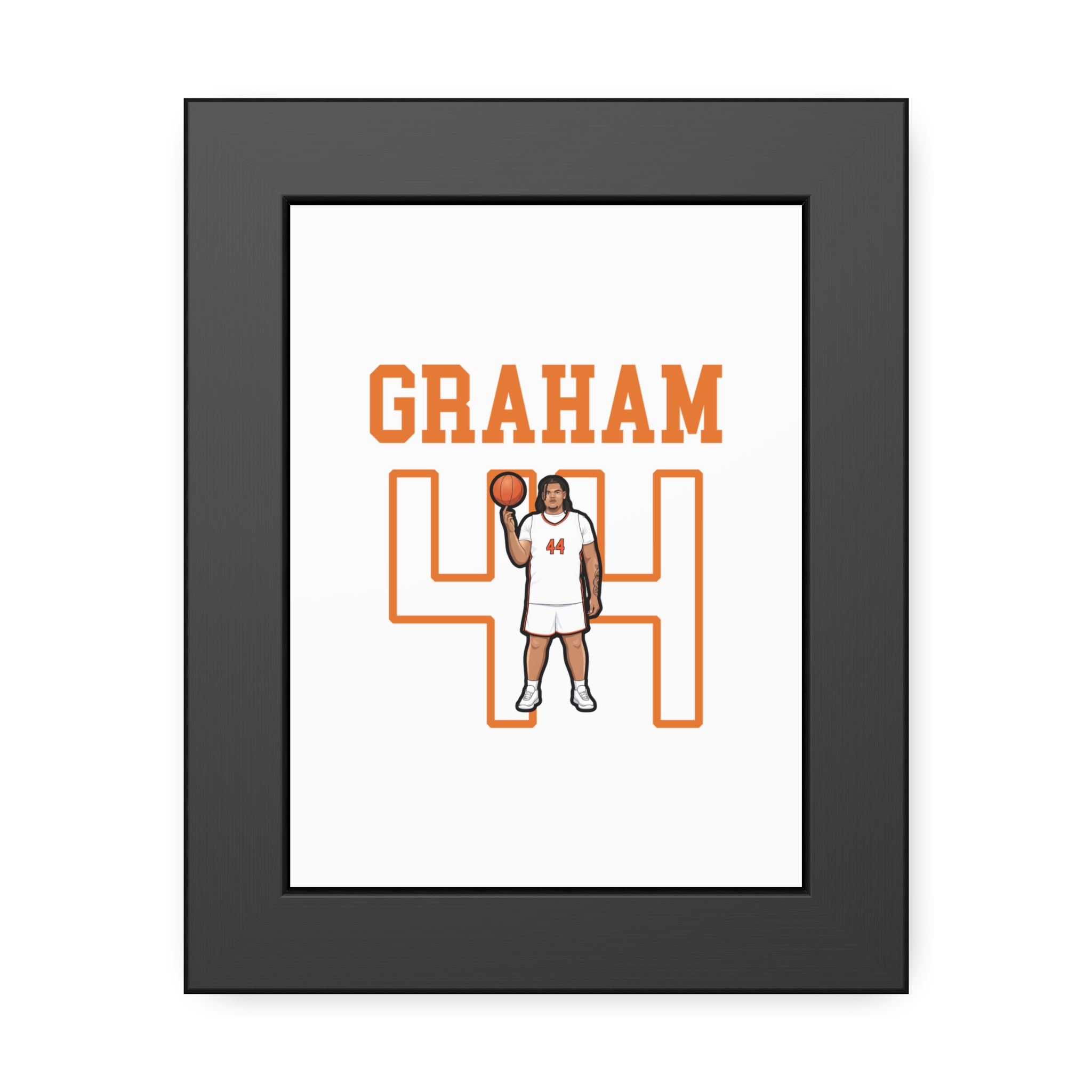 Framed Poster — character_shirsey in Black