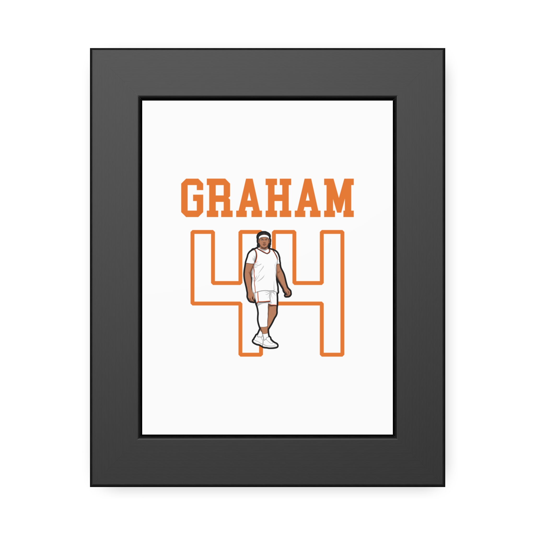 Framed Poster — character_shirsey in Black