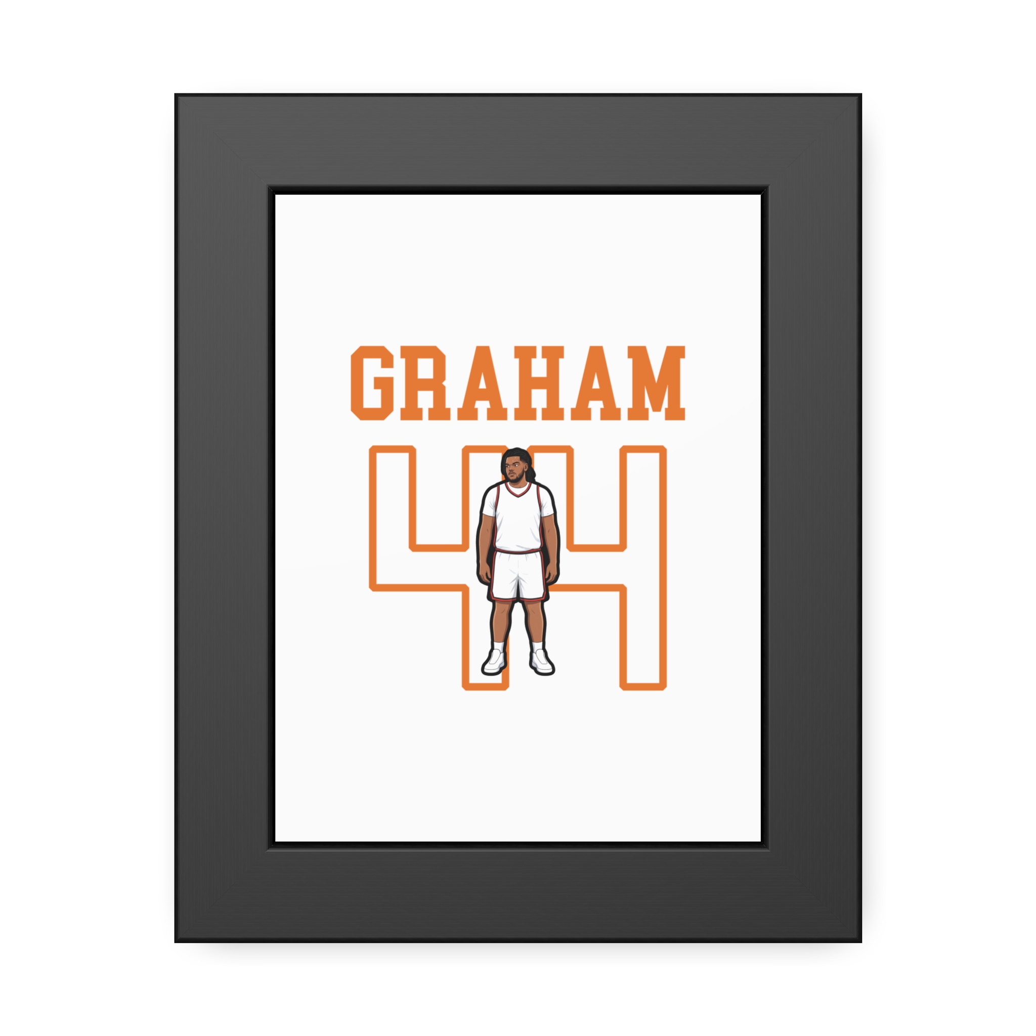 Framed Poster — character_shirsey in Black