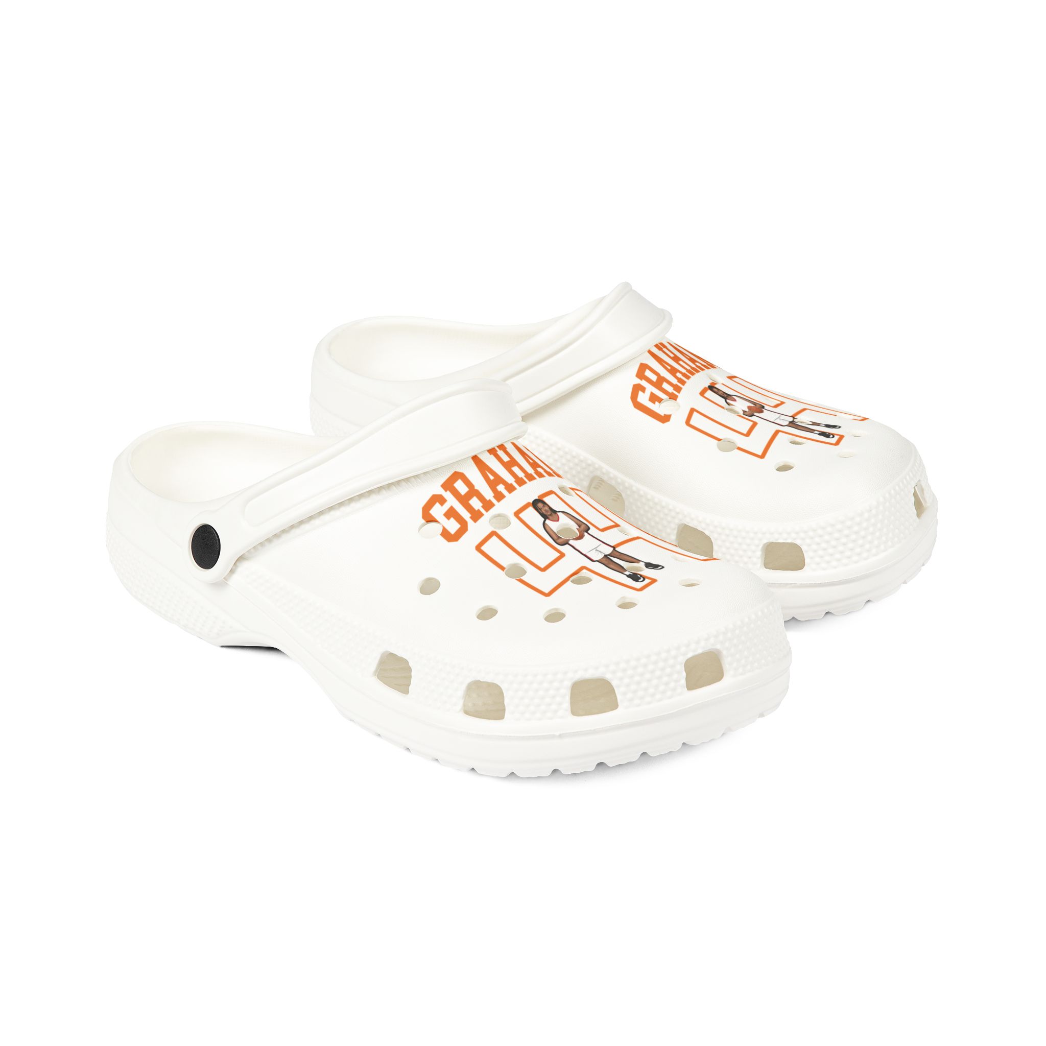 Rubber Clogs — character_shirsey in White