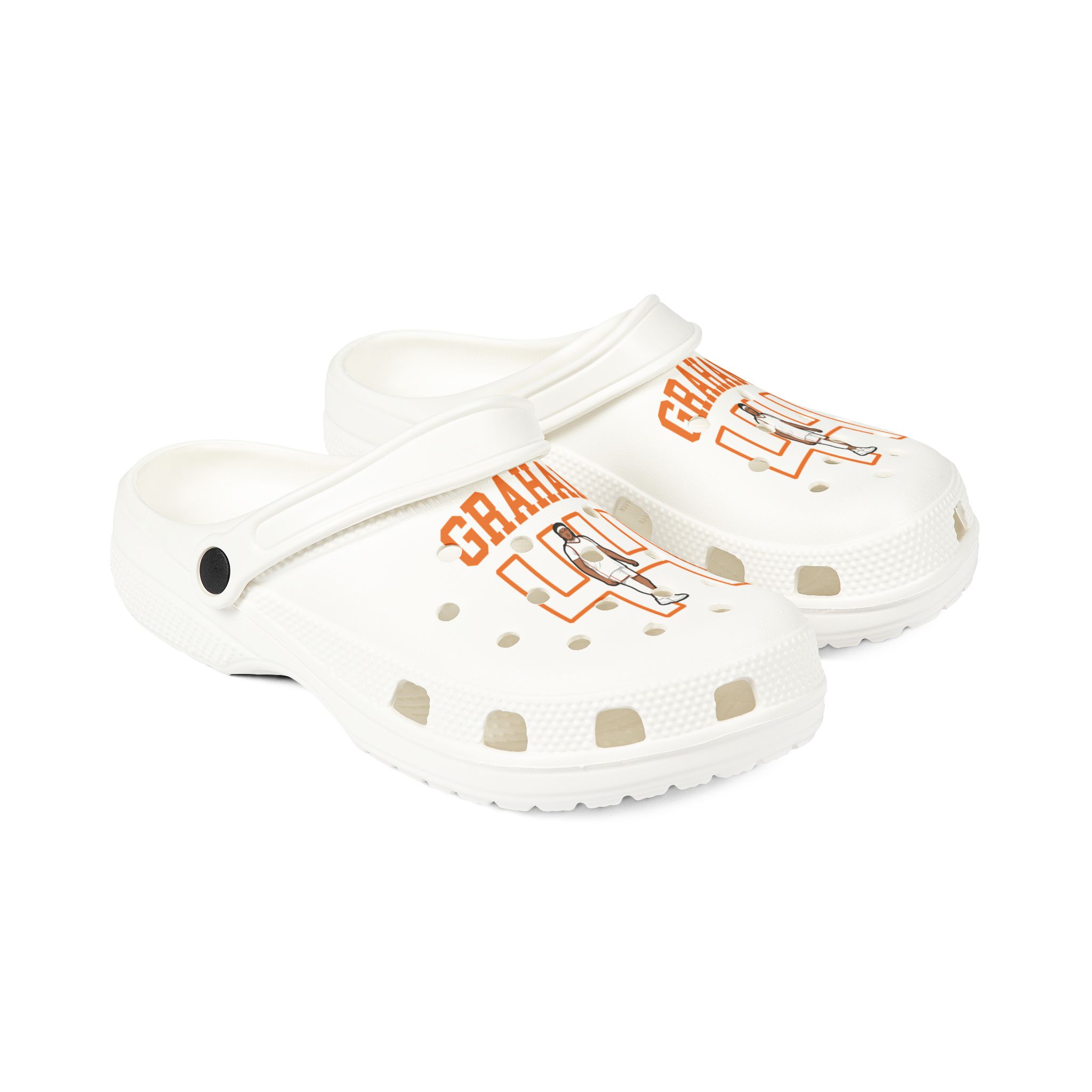 Rubber Clogs — character_shirsey in White
