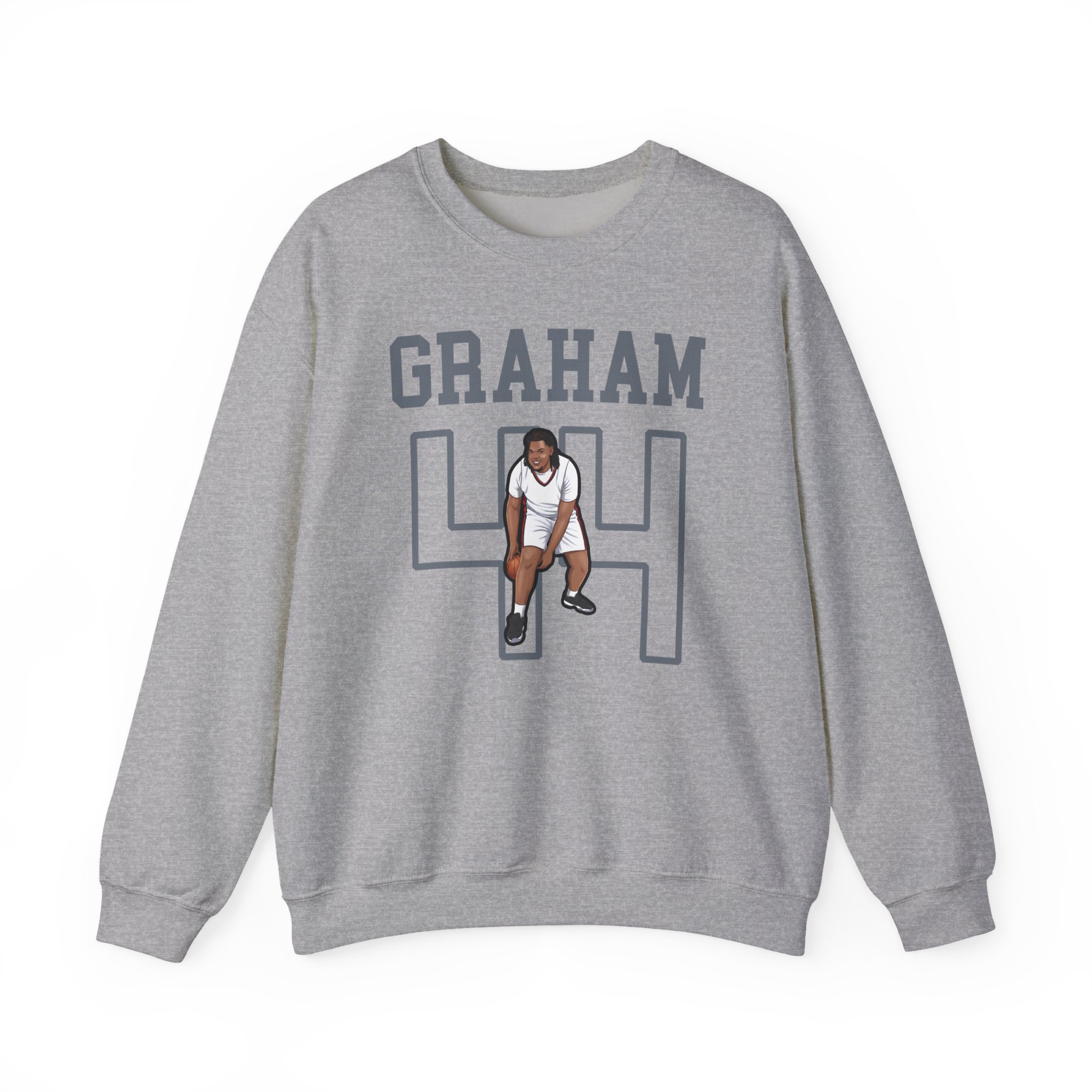 Crewneck Sweatshirt — character_shirsey in Grey
