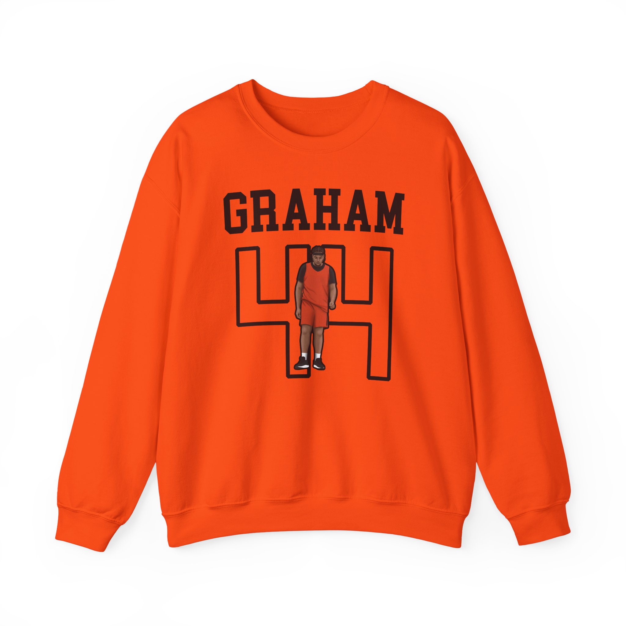 Crewneck Sweatshirt — character_shirsey in Orange