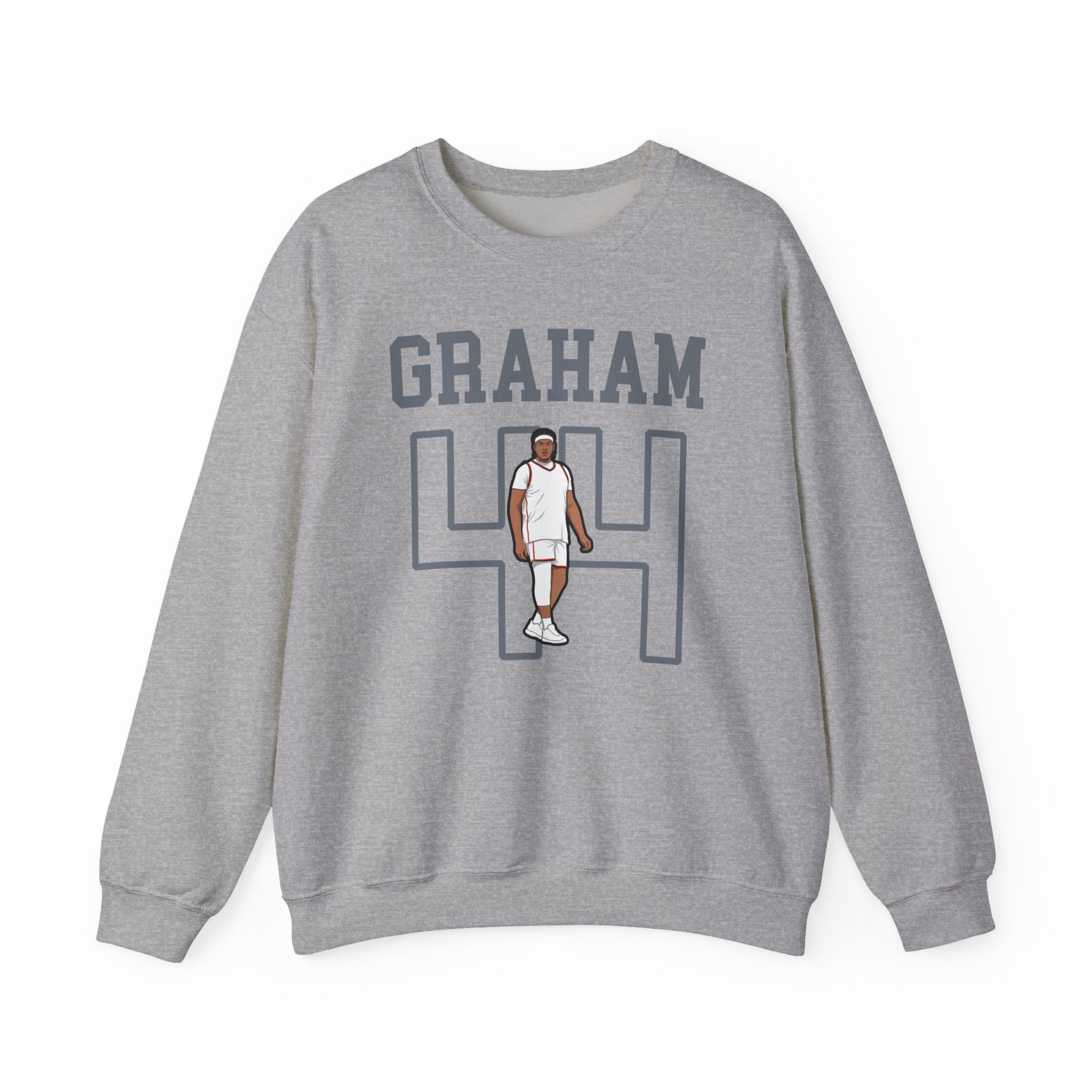 Crewneck Sweatshirt — character_shirsey in Grey