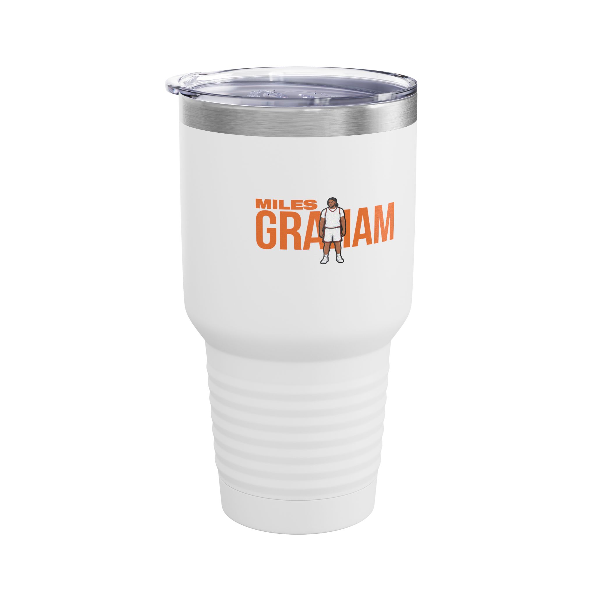 30oz Tumbler — character_player_name in White