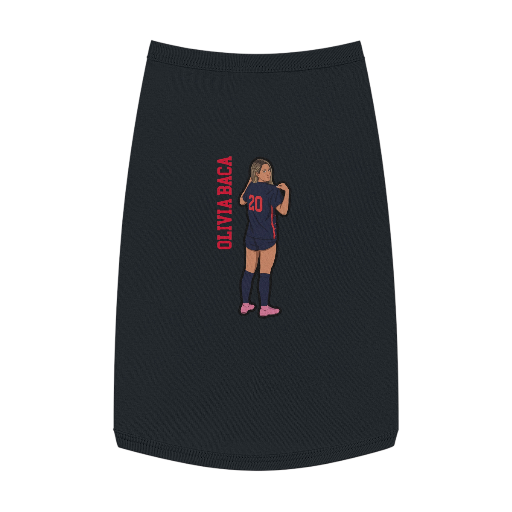 Pet Tank Top — character_name_vertical in White