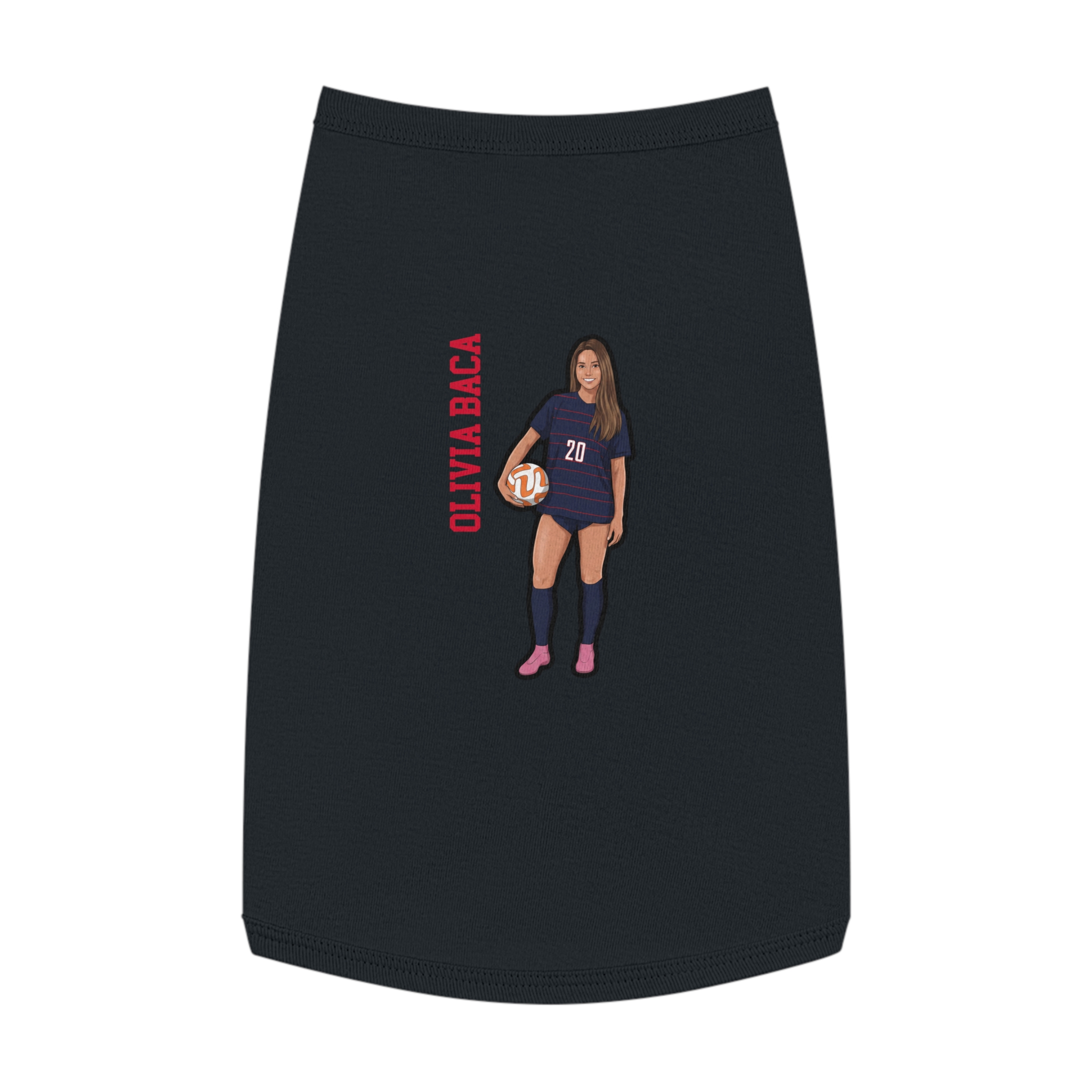 Pet Tank Top — character_name_vertical in Black