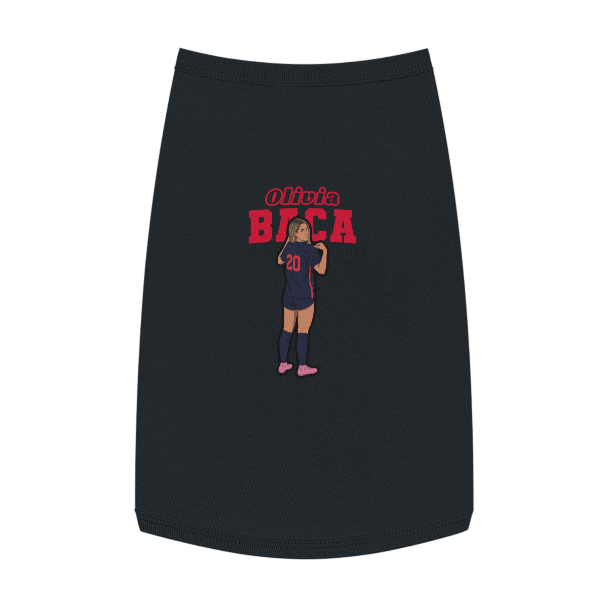 Pet Tank Top — character_name_arch in White