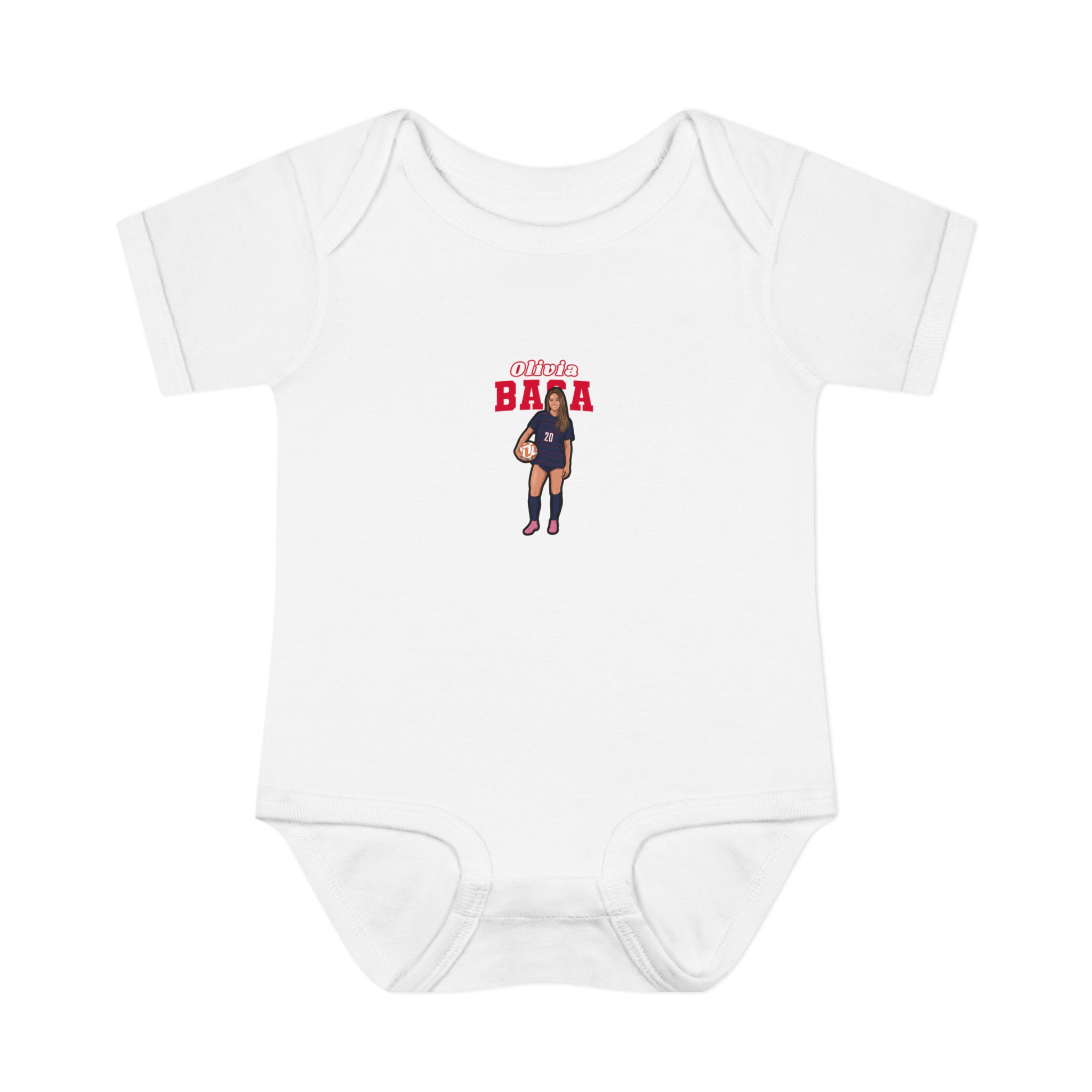 Baby Onesie — character_name_arch in White