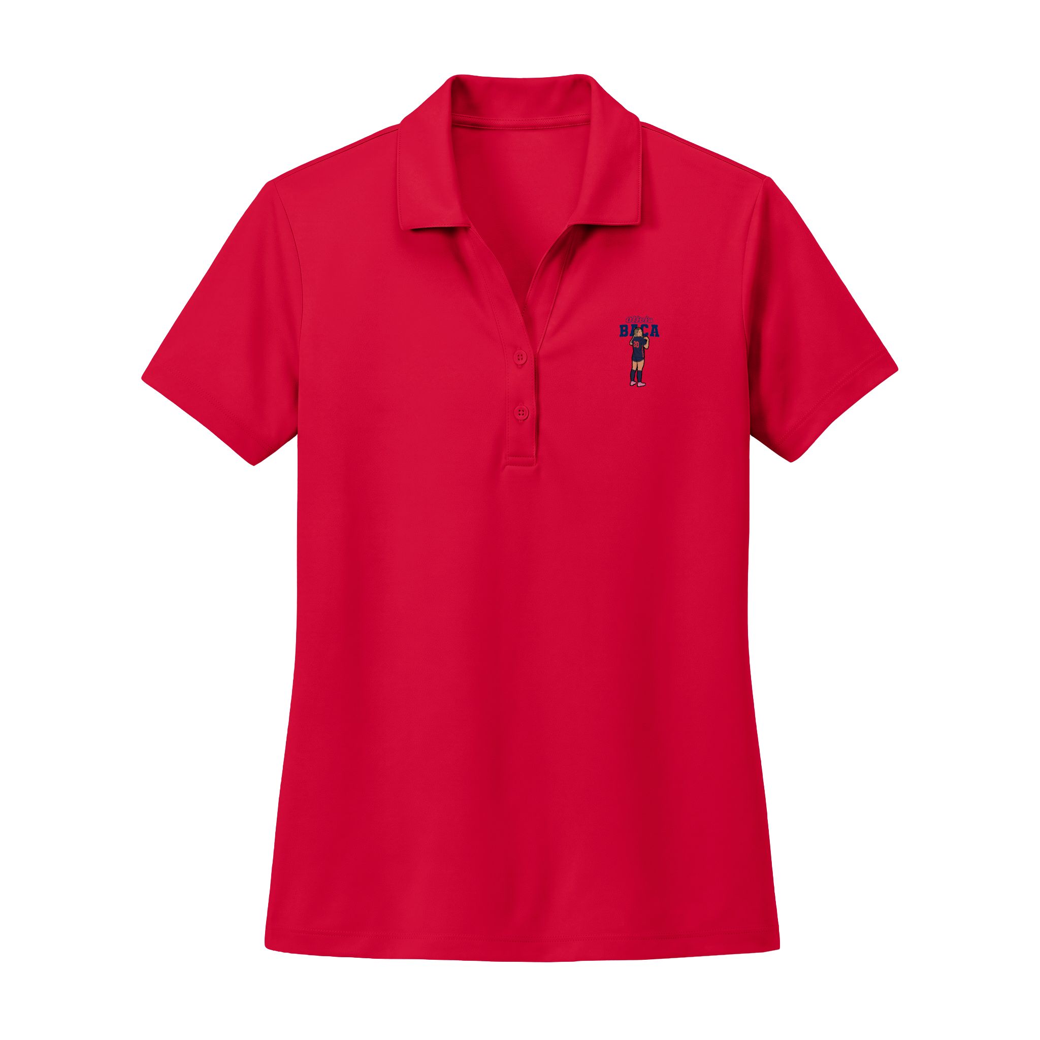 Women's Polo — character_name_arch in Red