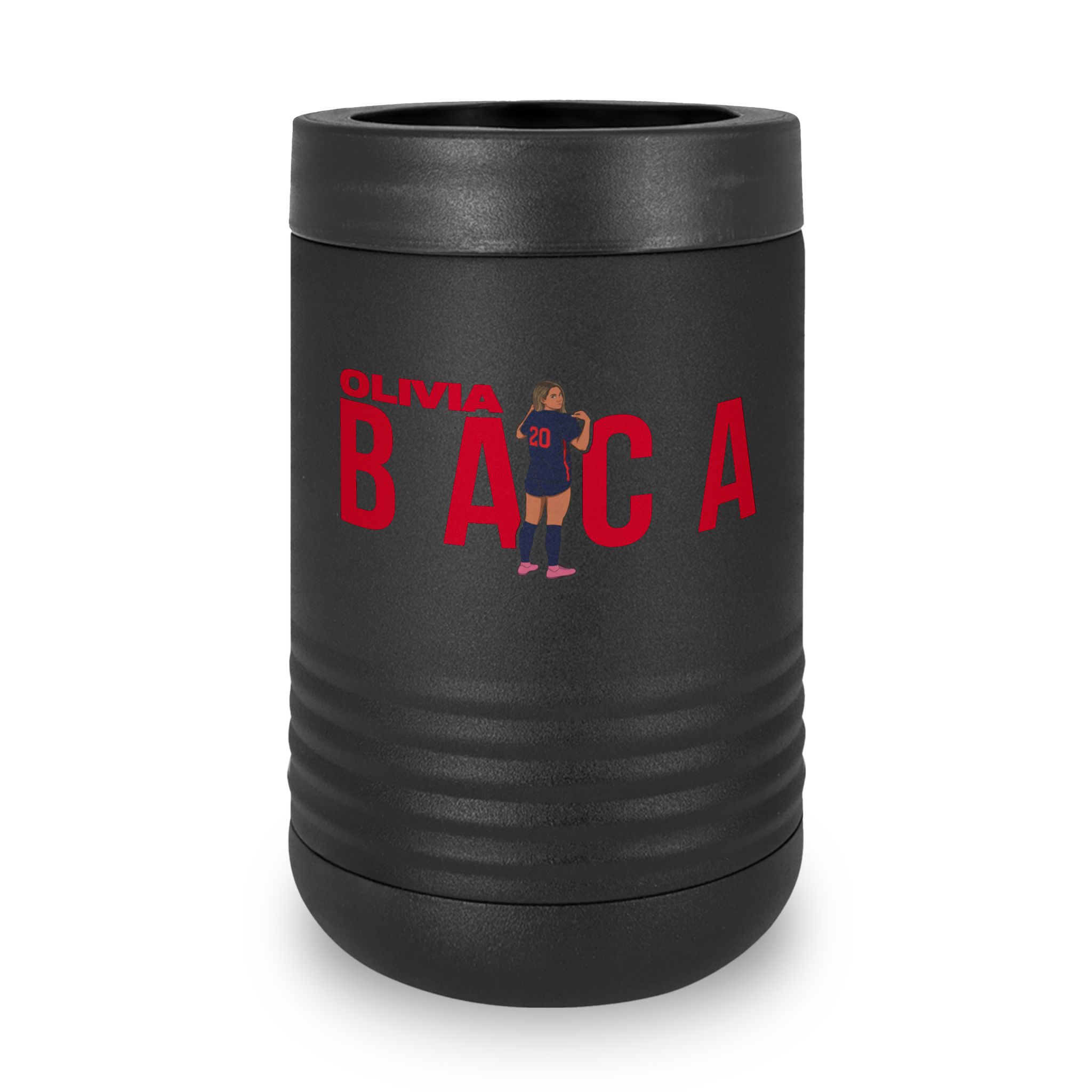 Stainless Can Cooler — character_player_name in Black