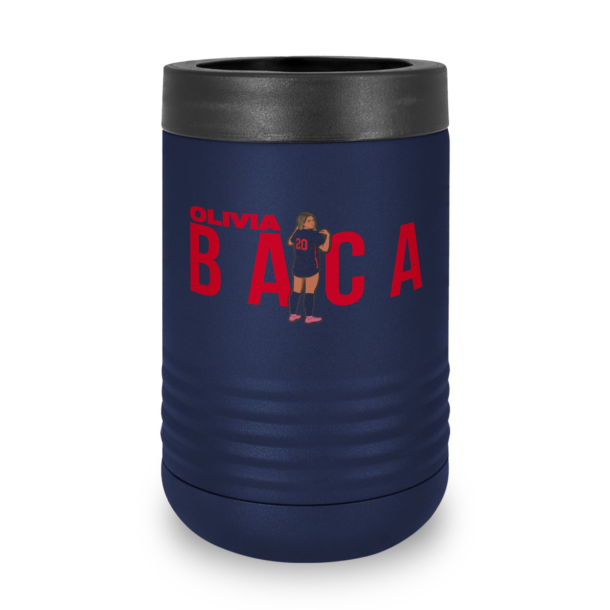 Stainless Can Cooler — character_player_name in Navy