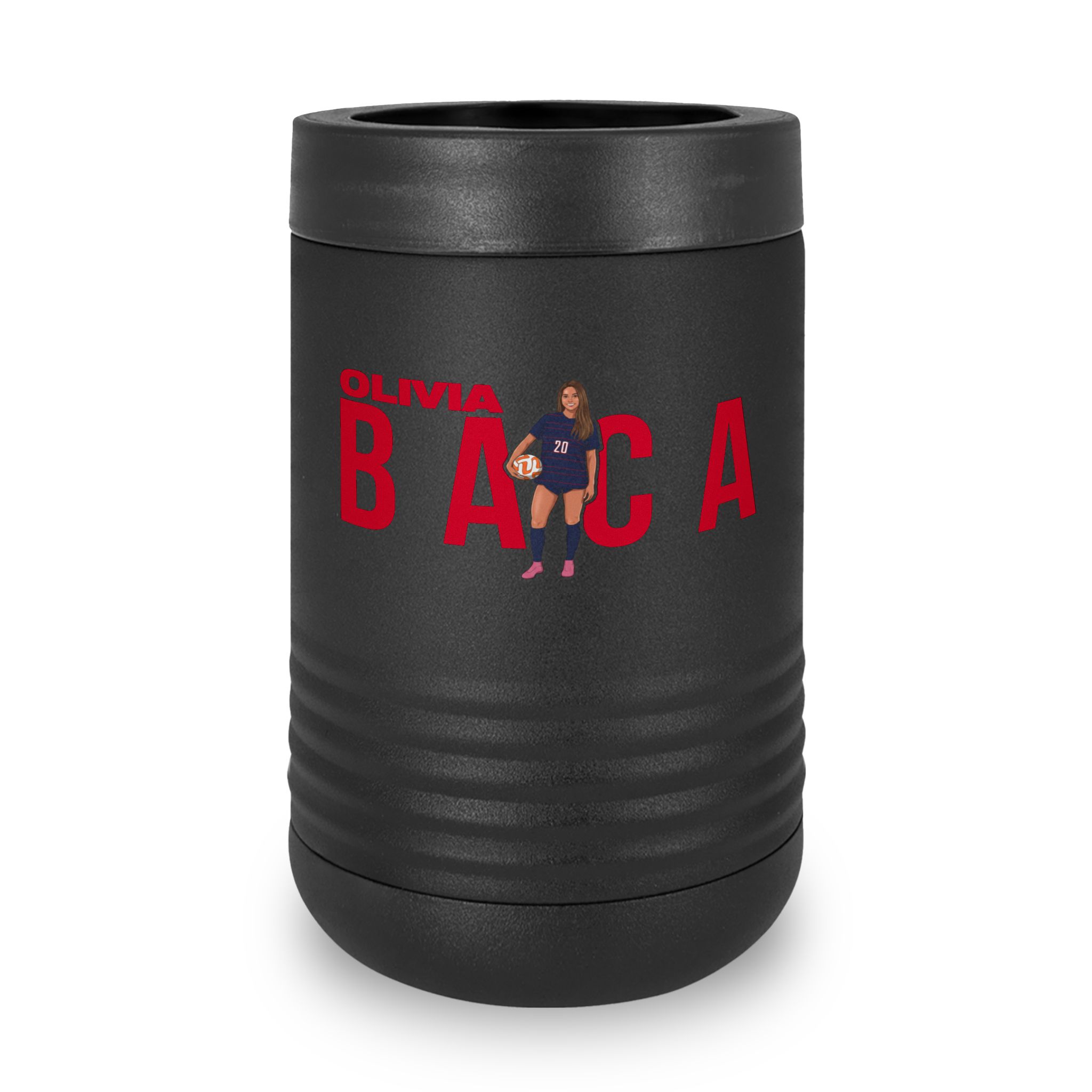 Stainless Can Cooler — character_player_name in Black