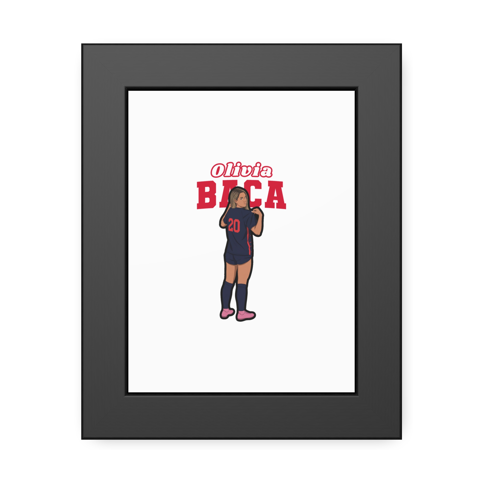 Framed Poster — character_name_arch in Black