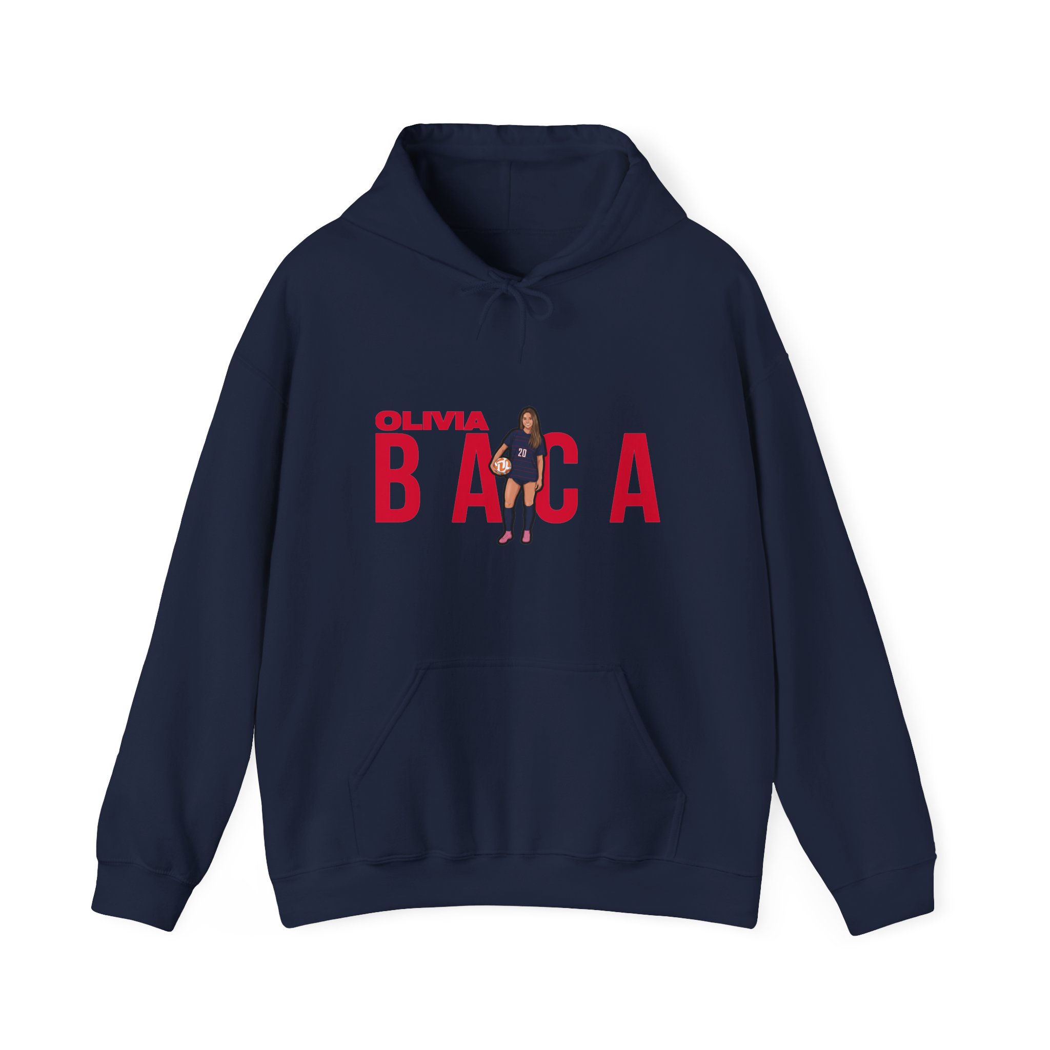 Hoodie — character_player_name in Navy