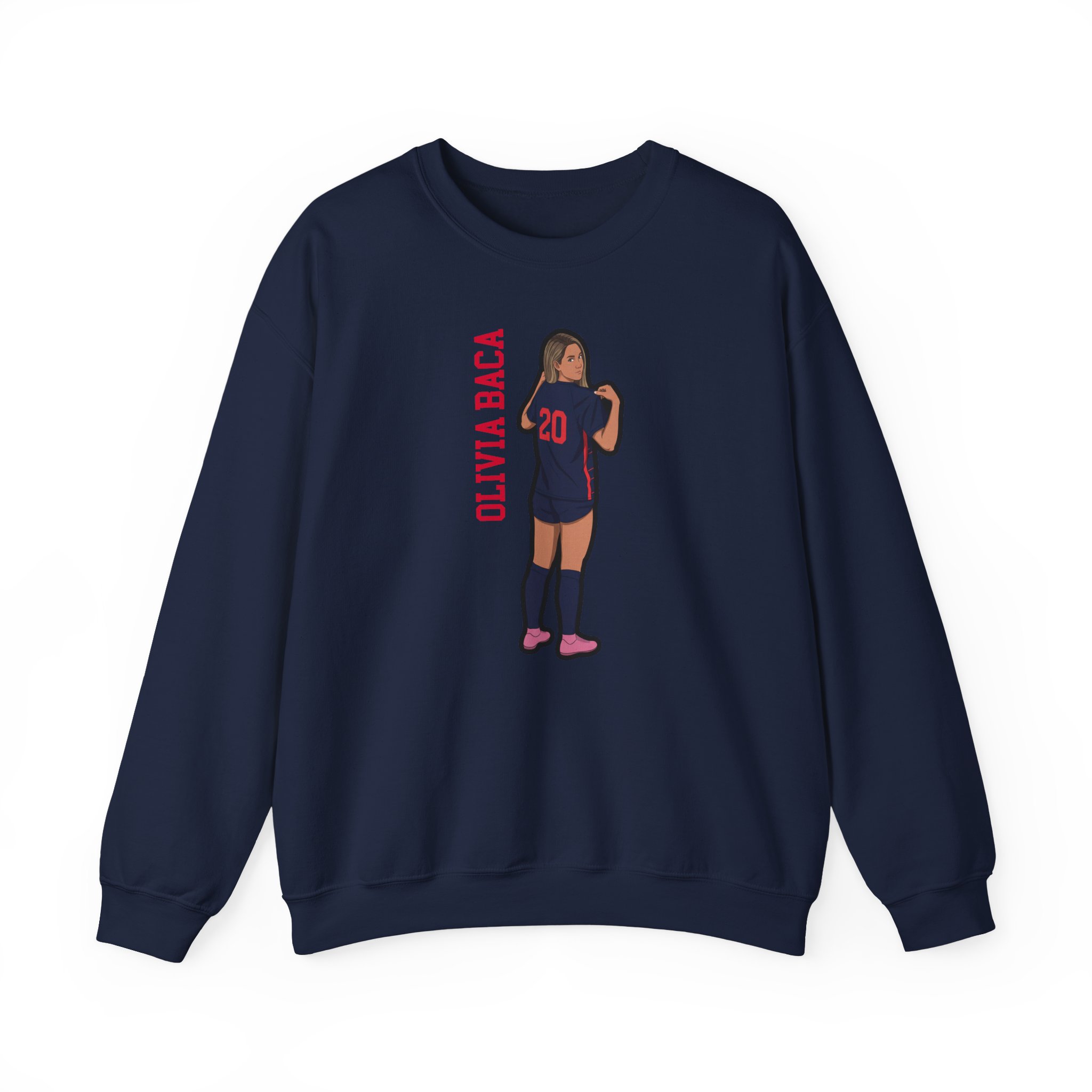 Crewneck Sweatshirt — character_name_vertical in Navy