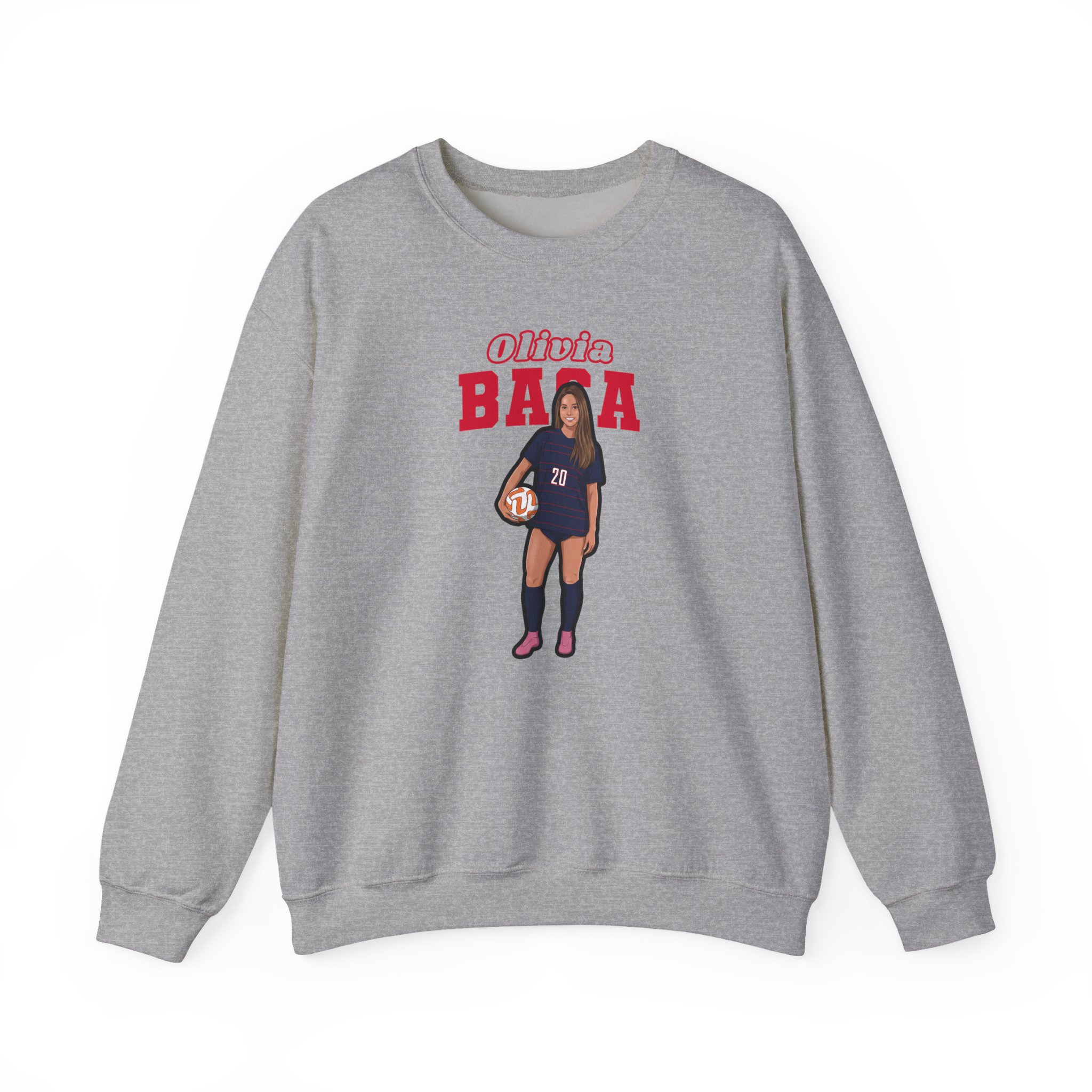 Crewneck Sweatshirt — character_name_arch in Grey