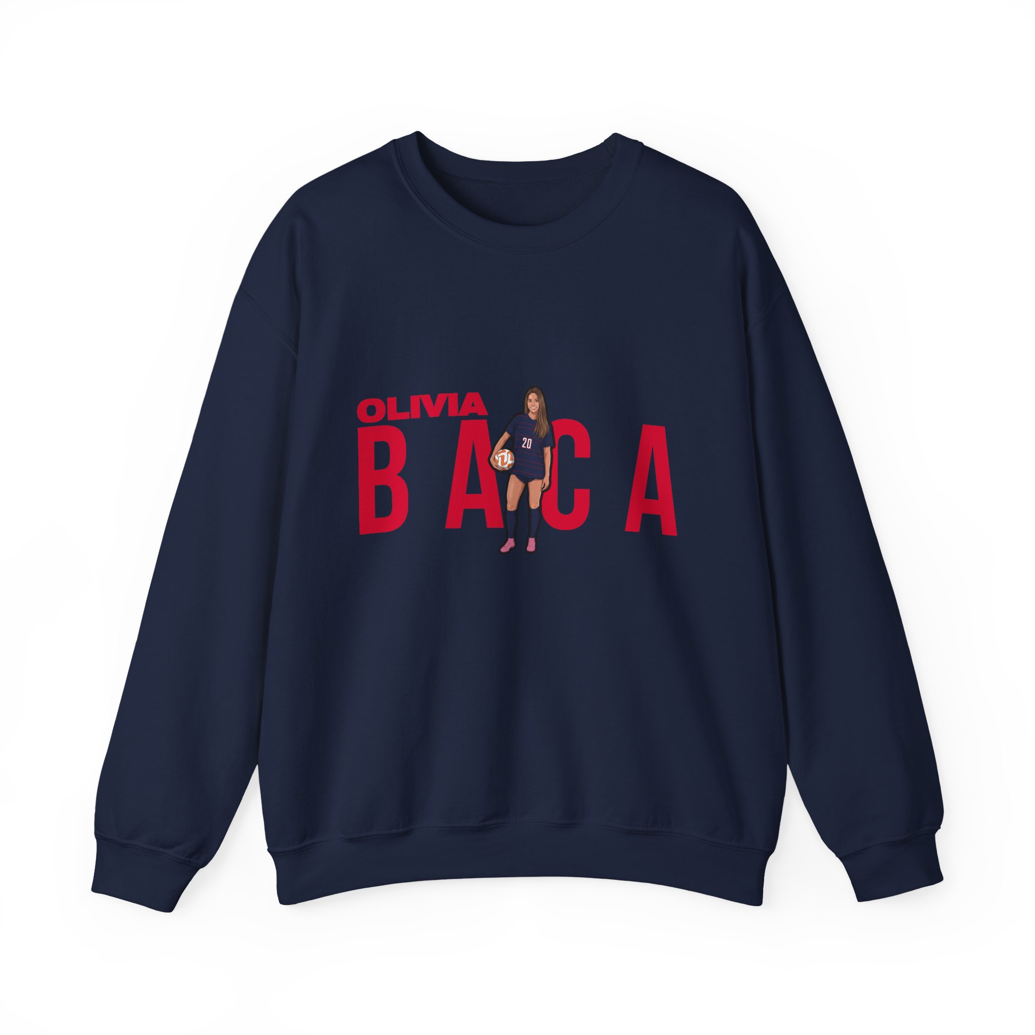 Crewneck Sweatshirt — character_player_name in Navy