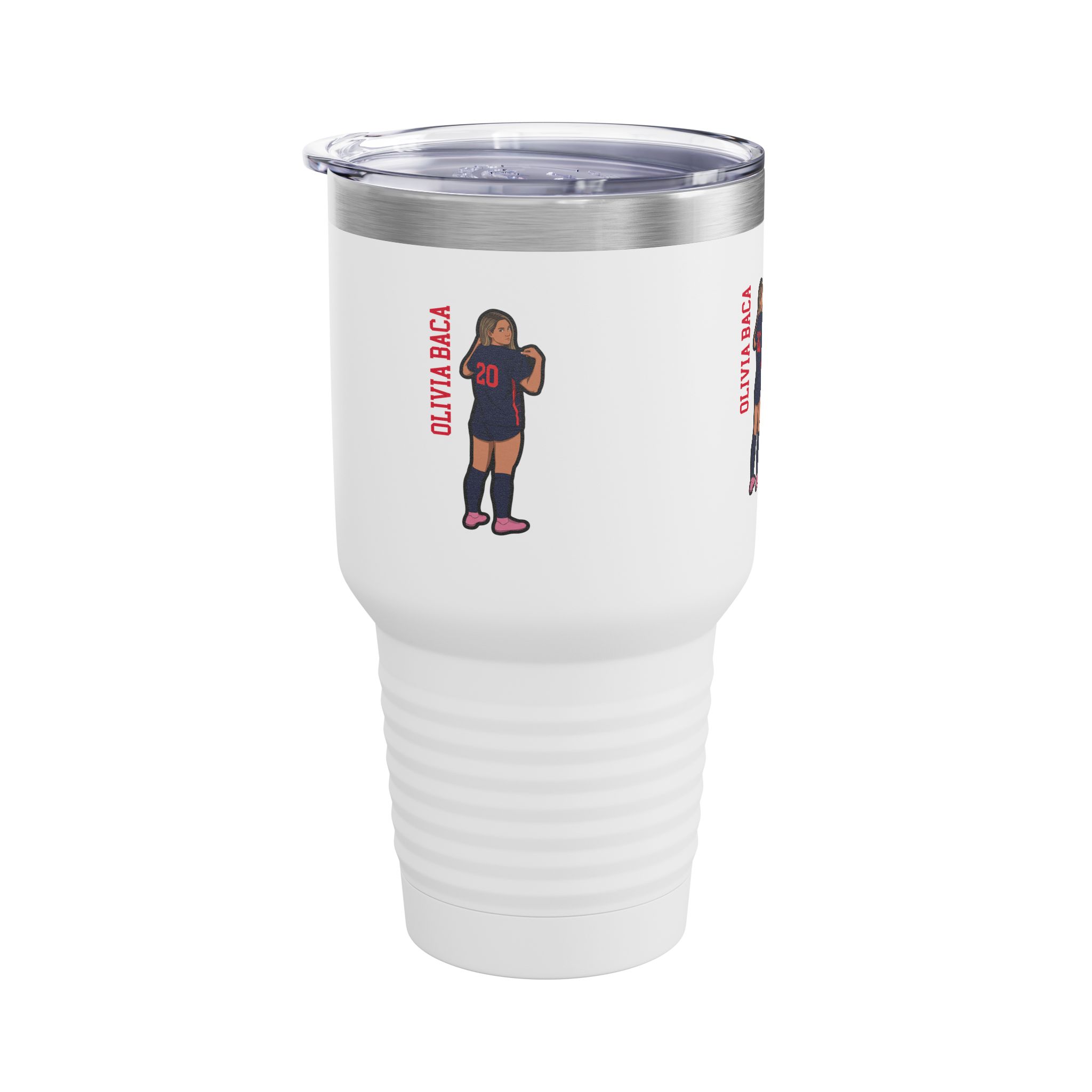 30oz Tumbler — character_name_vertical in White