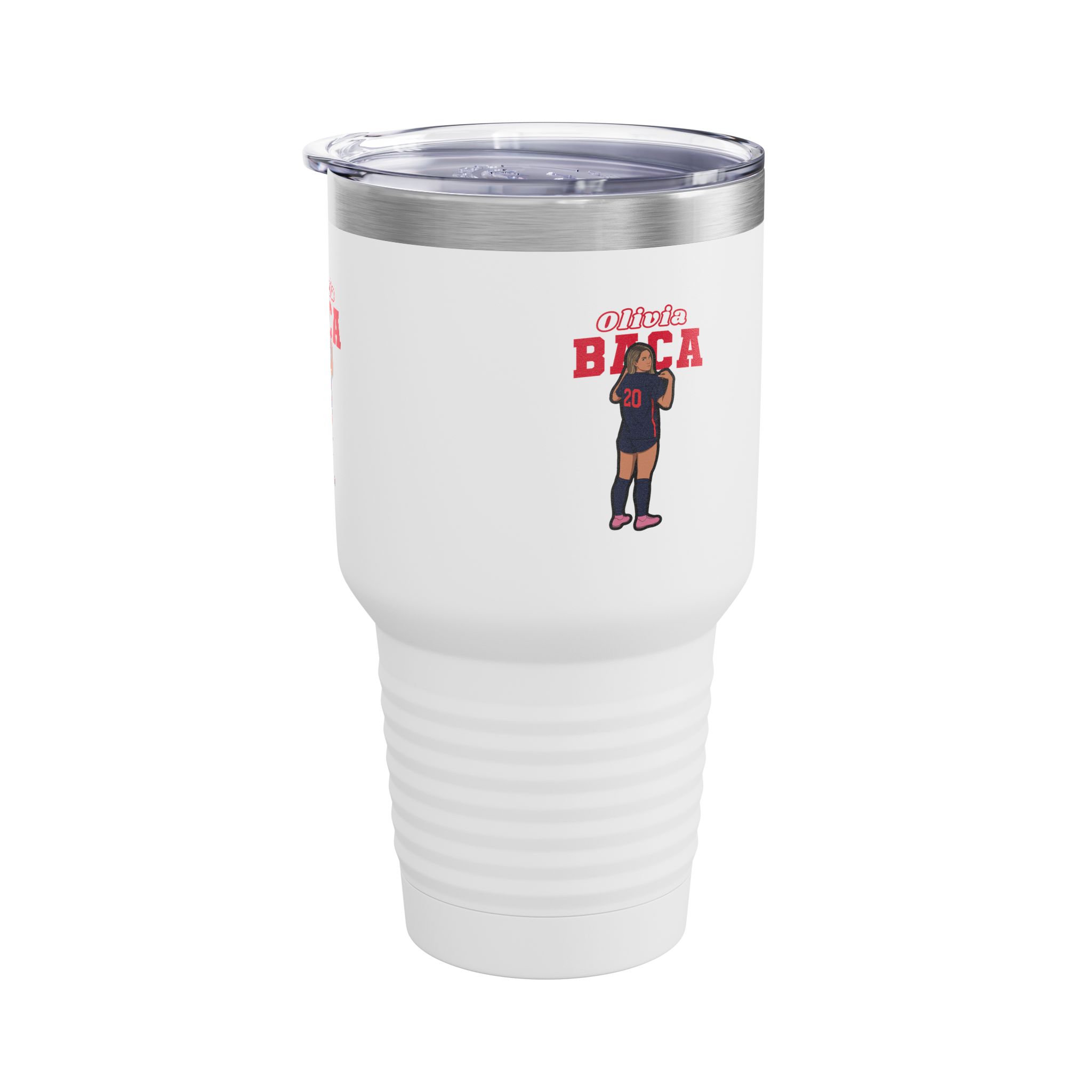 30oz Tumbler — character_name_arch in White