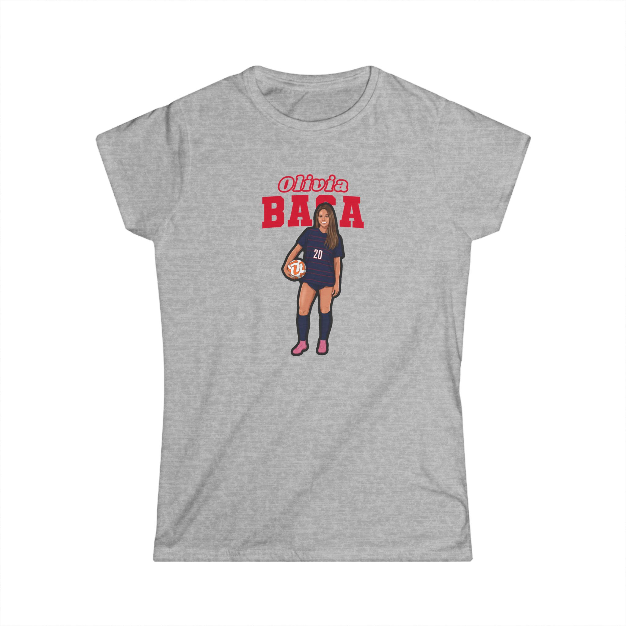 Women's Softstyle Tee — character_name_arch in Grey