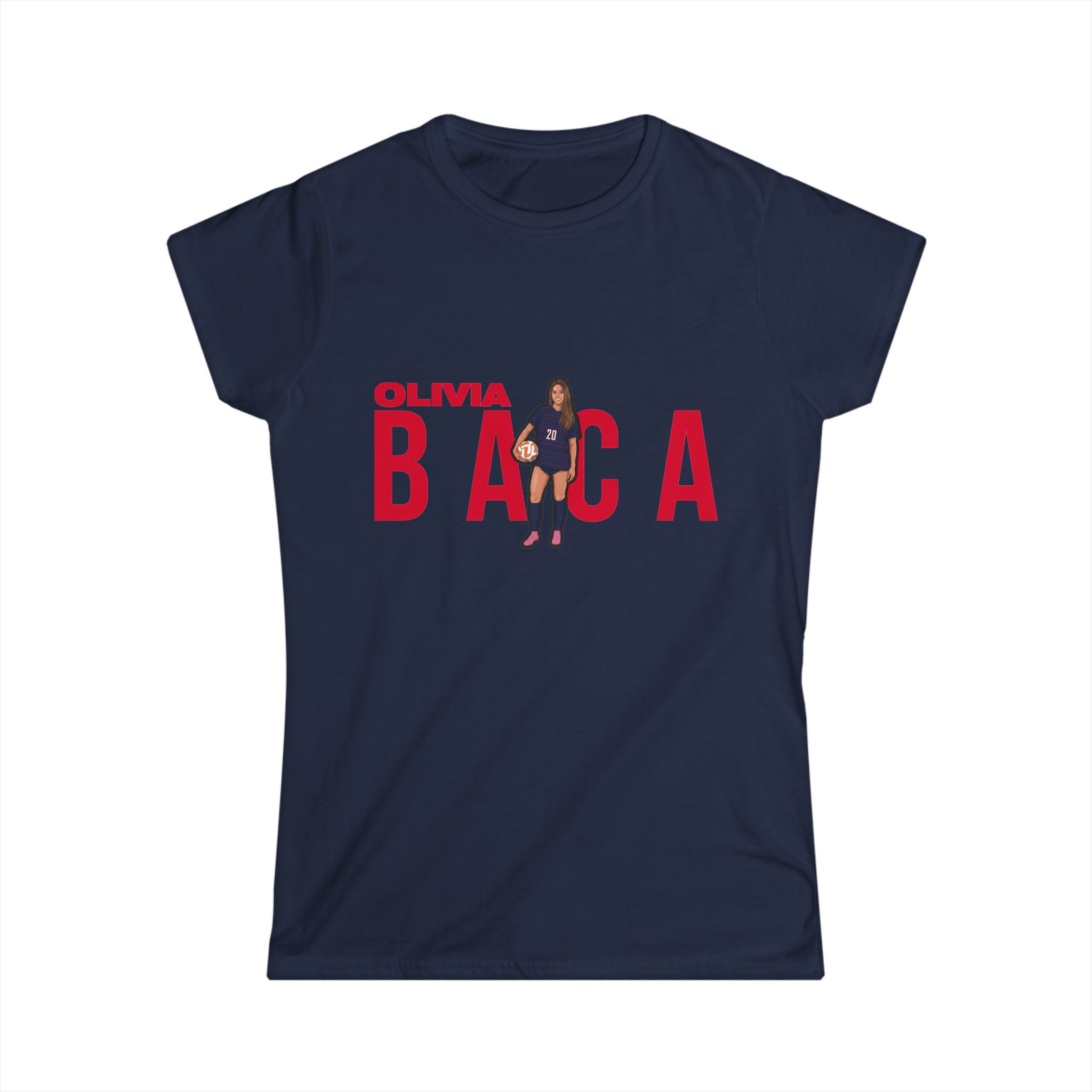 Women's Softstyle Tee — character_player_name in Navy