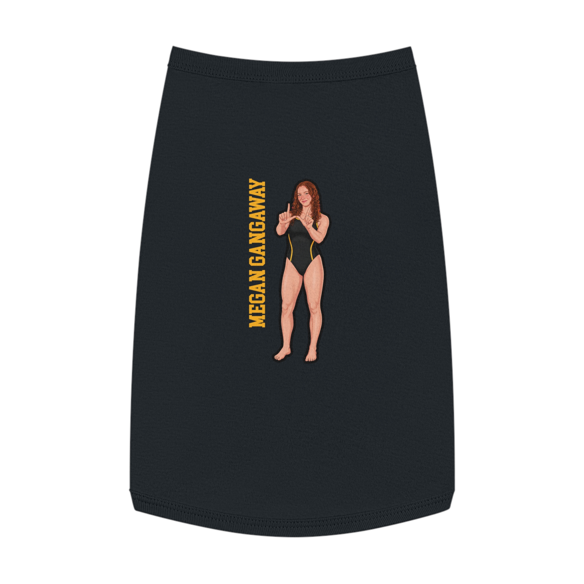 Pet Tank Top — character_name_vertical in White