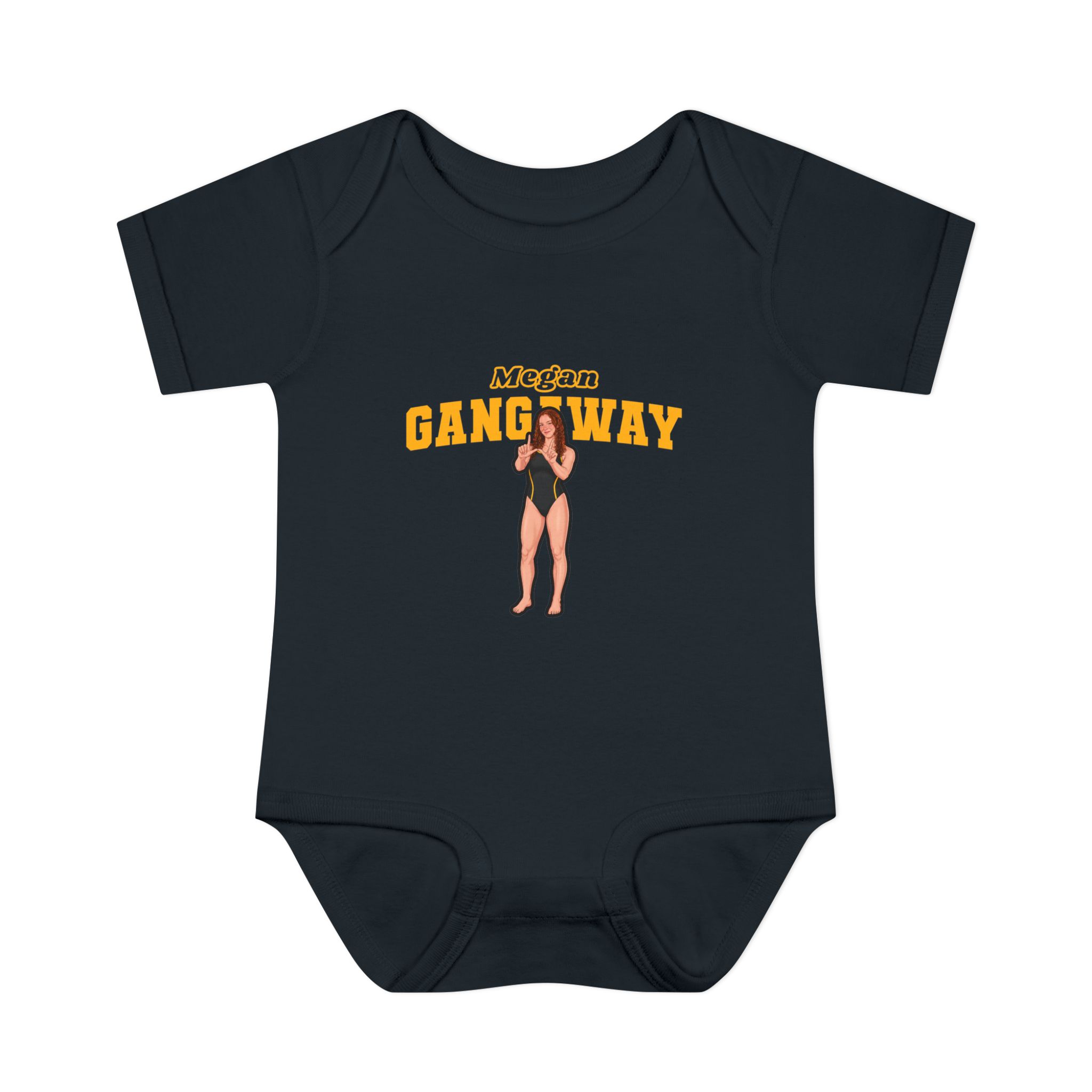 Baby Onesie — character_name_arch in Black