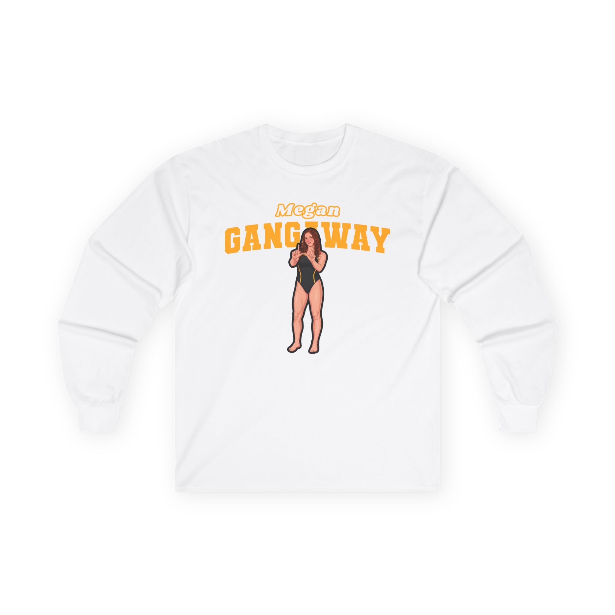 Long Sleeve Tee — character_name_arch in White