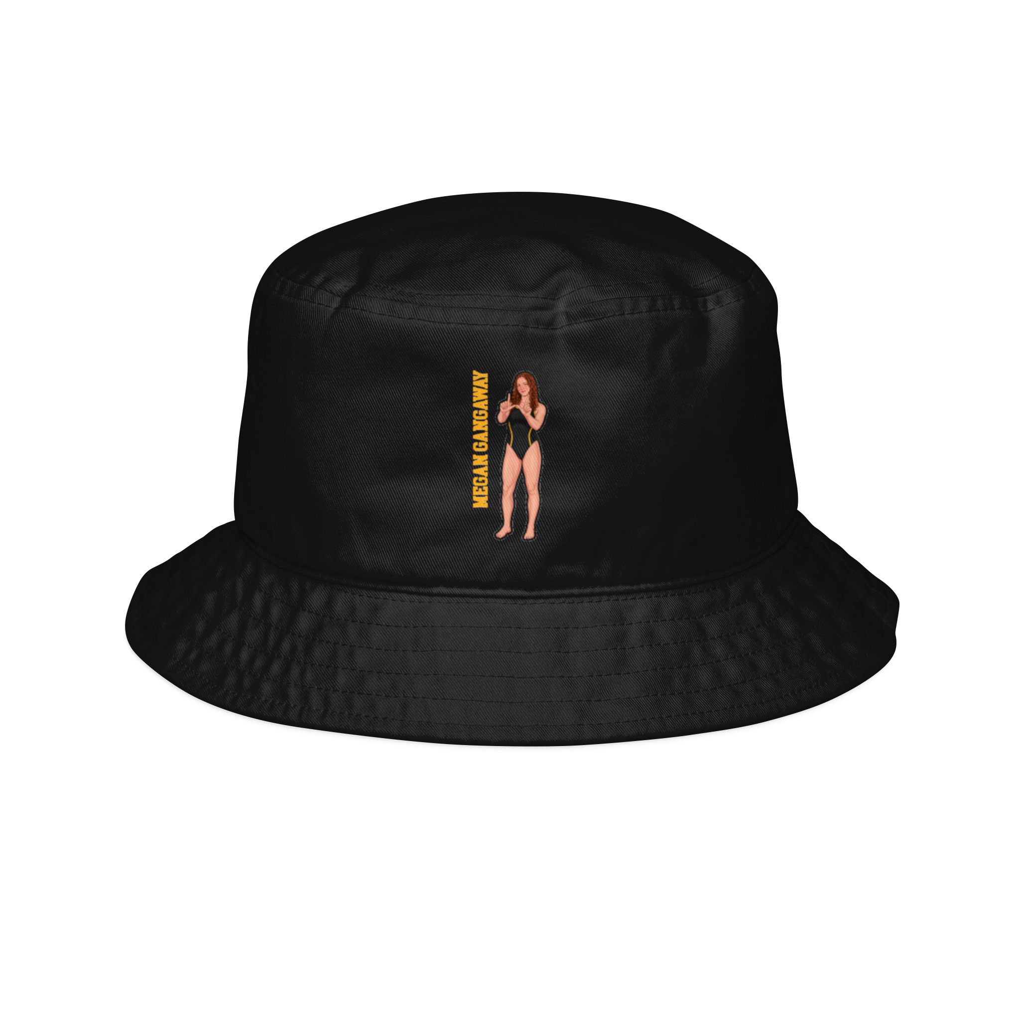 Bucket Hat — character_name_vertical in Black