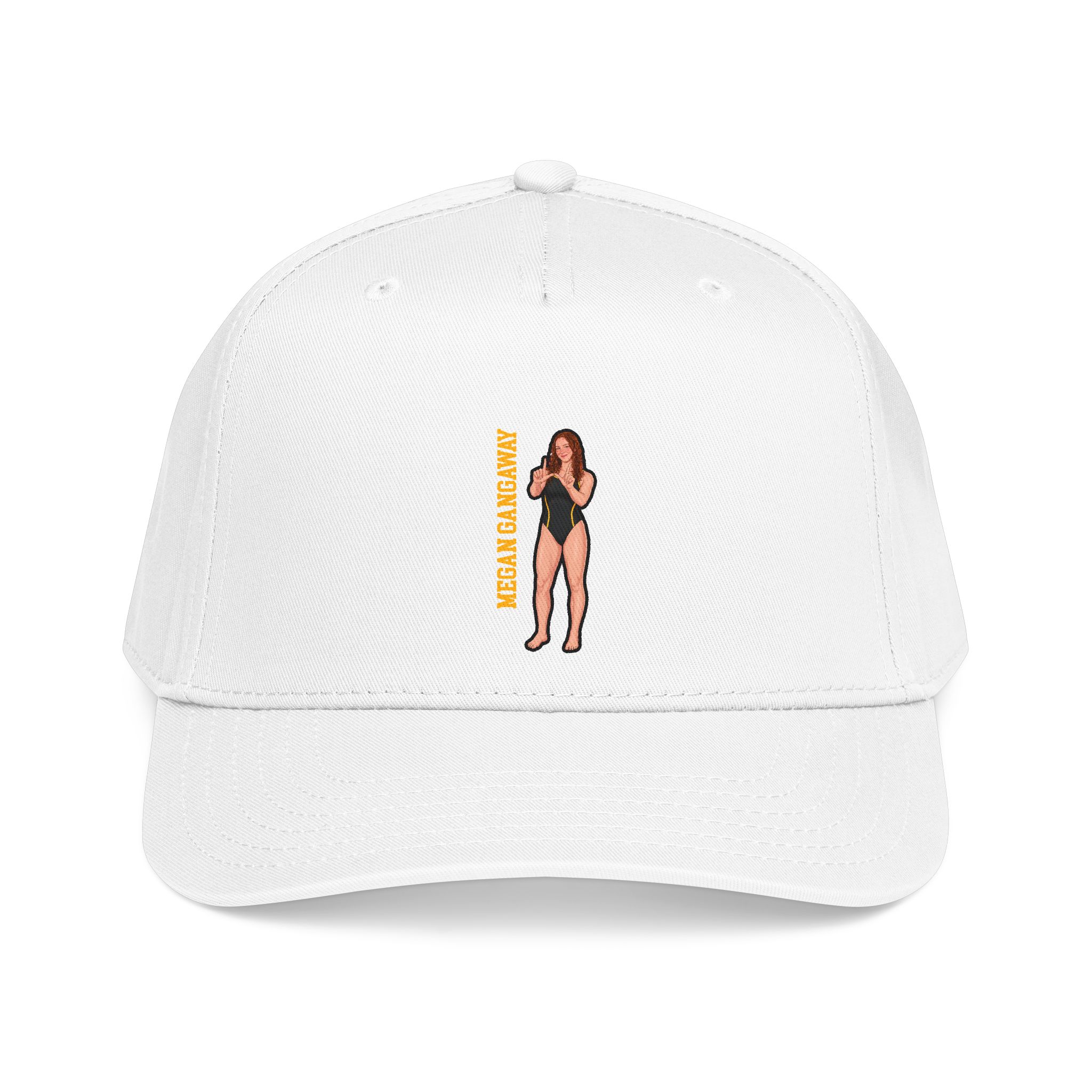 Baseball Cap — character_name_vertical in White