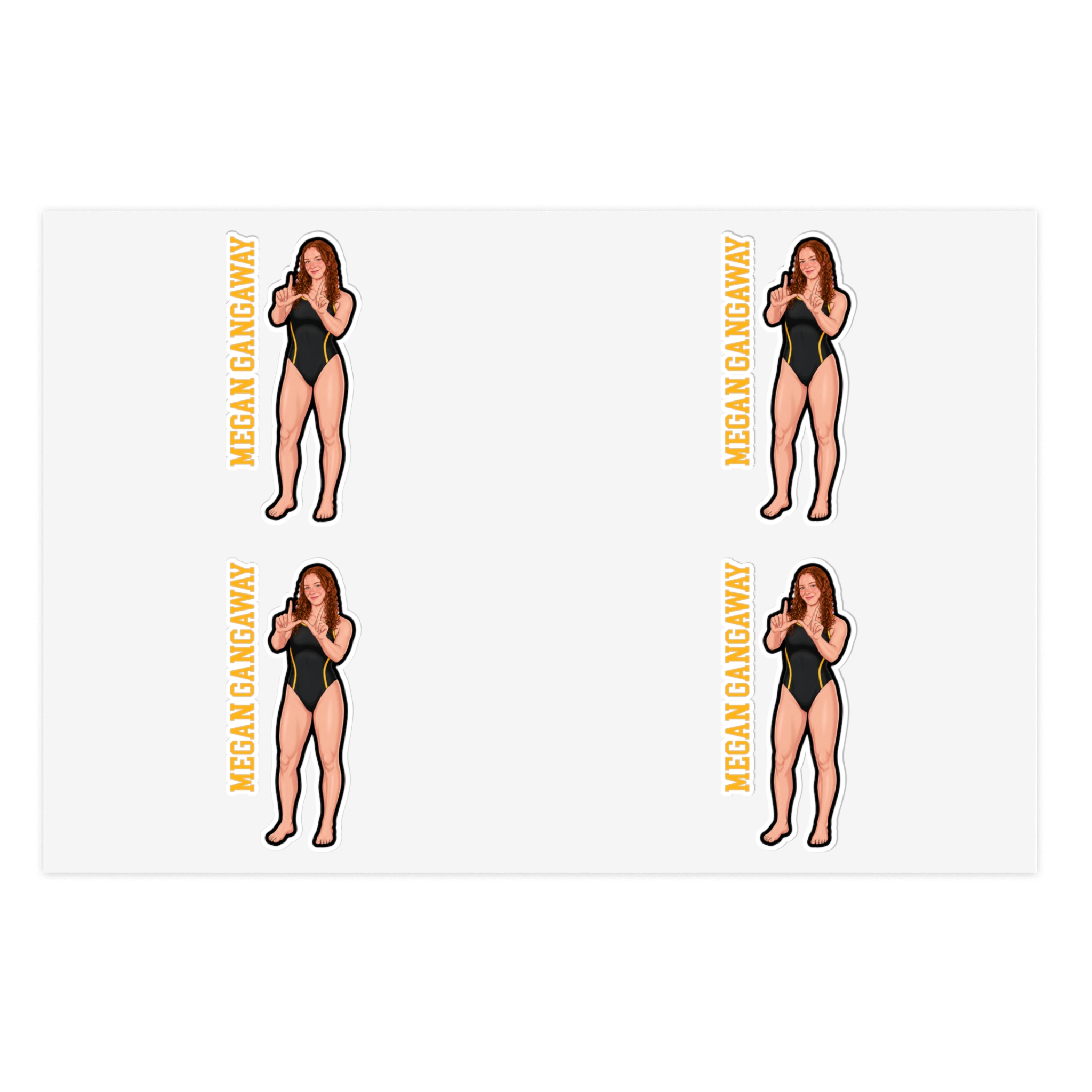 Sticker Sheet — character_name_vertical in Classic