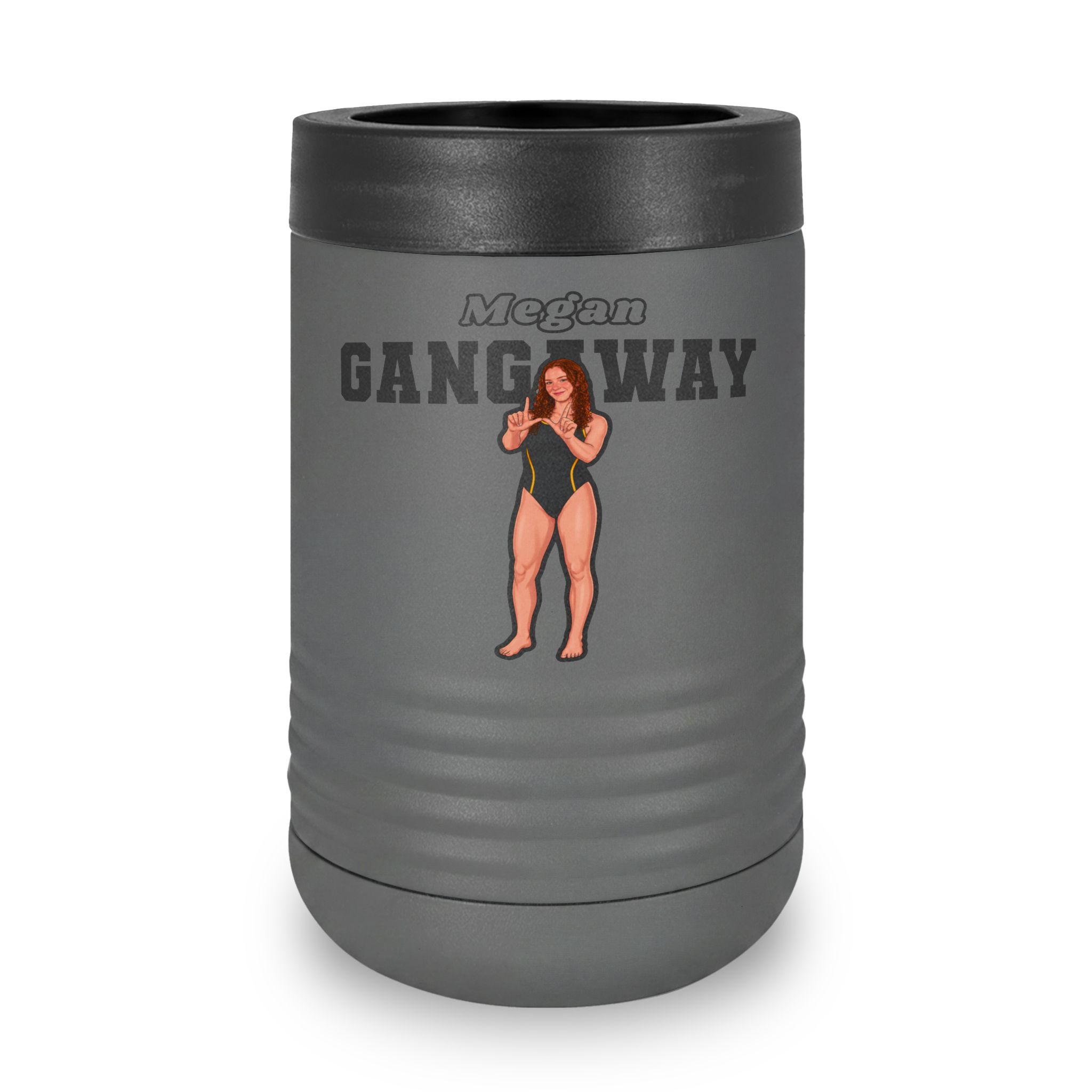 Stainless Can Cooler — character_name_arch in Grey