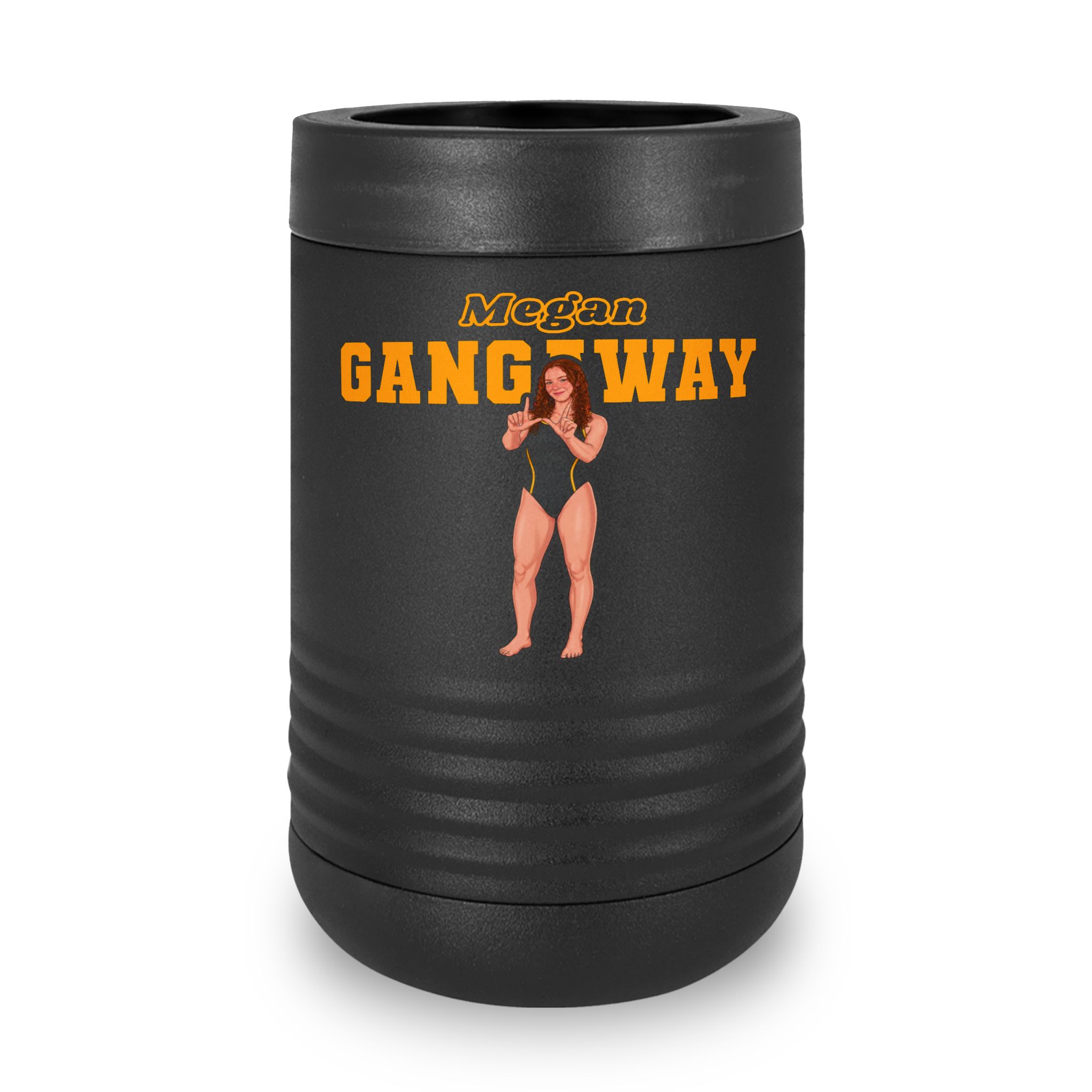 Stainless Can Cooler — character_name_arch in Black