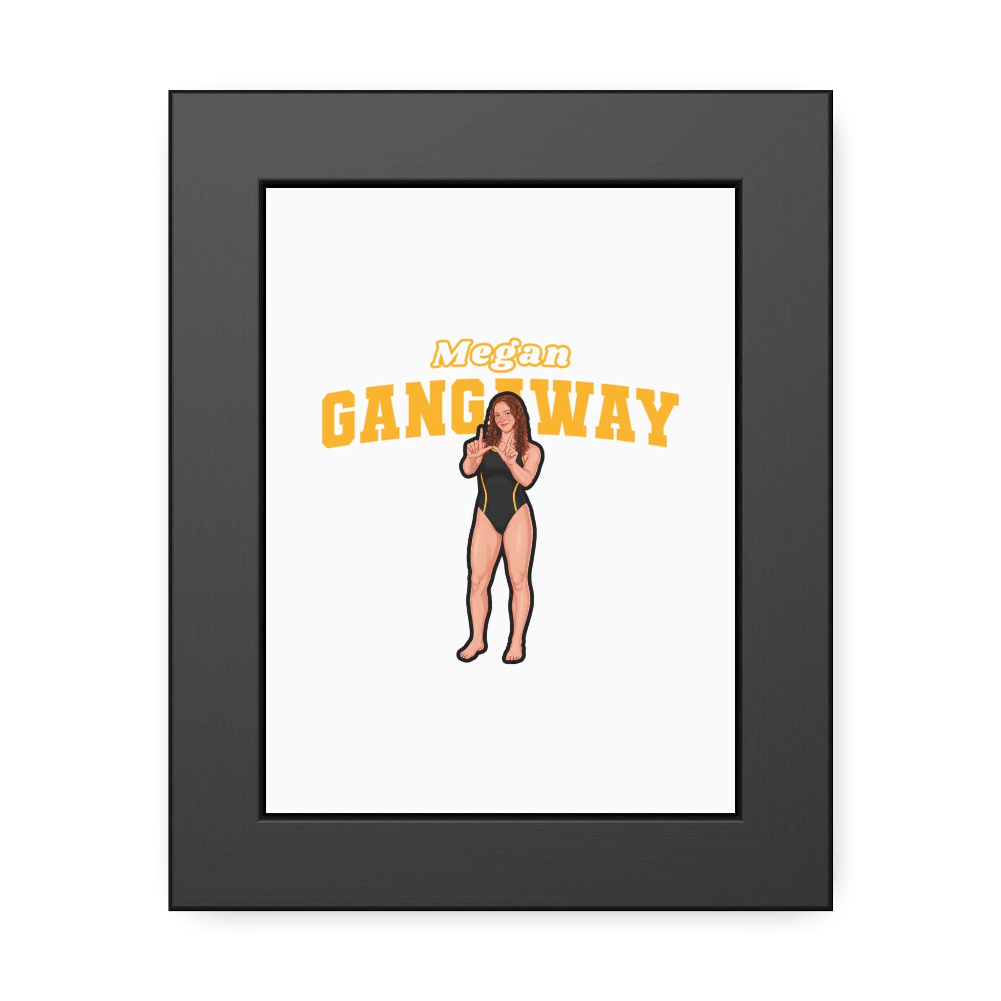 Framed Poster — character_name_arch in Black
