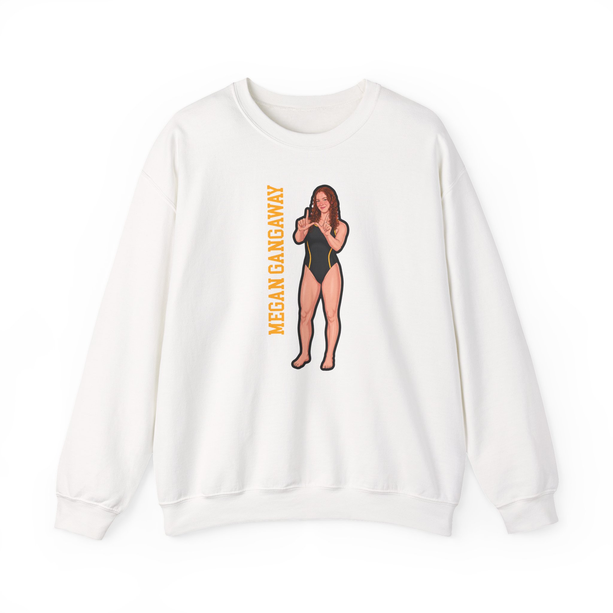 Crewneck Sweatshirt — character_name_vertical in White