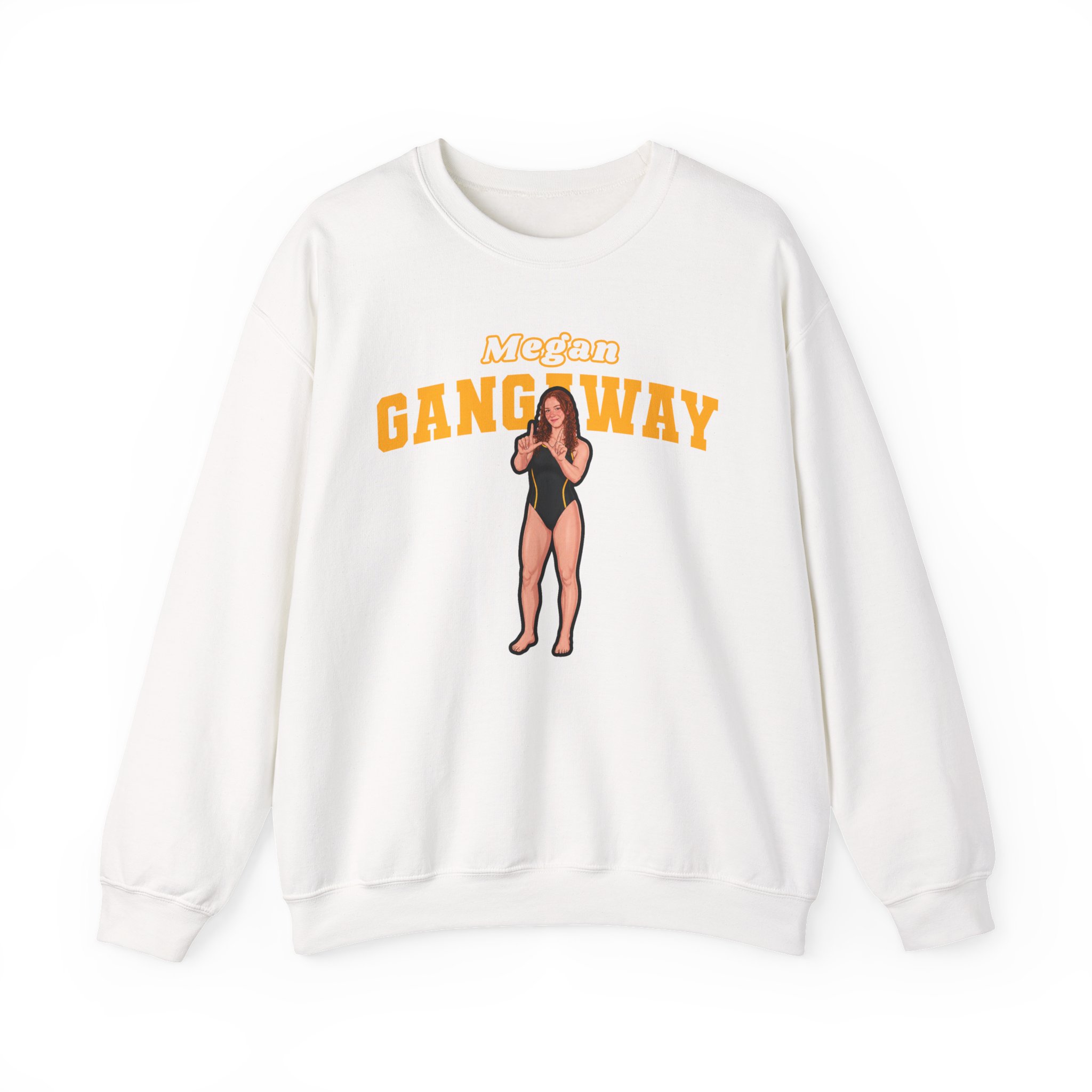 Crewneck Sweatshirt — character_name_arch in White