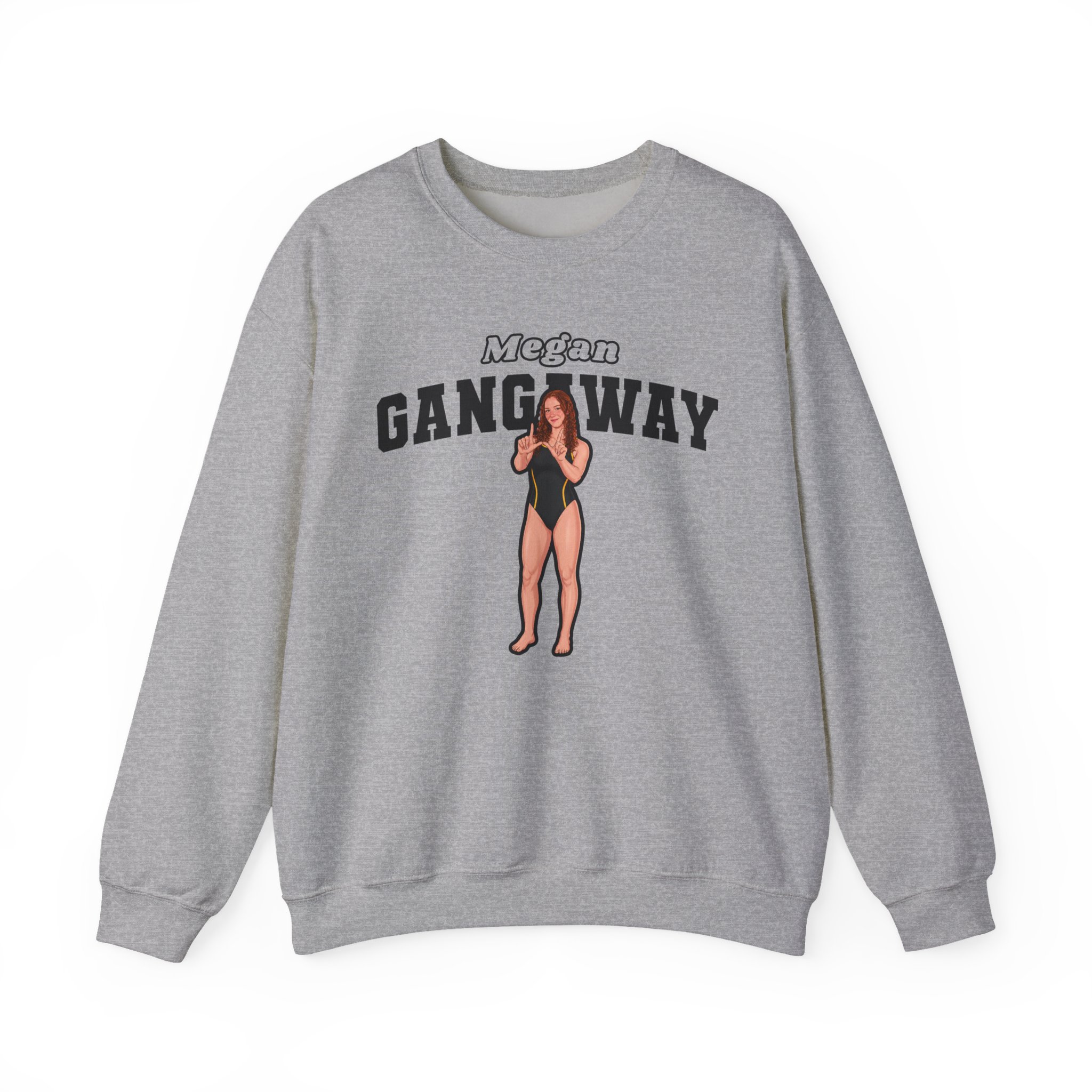 Crewneck Sweatshirt — character_name_arch in Grey