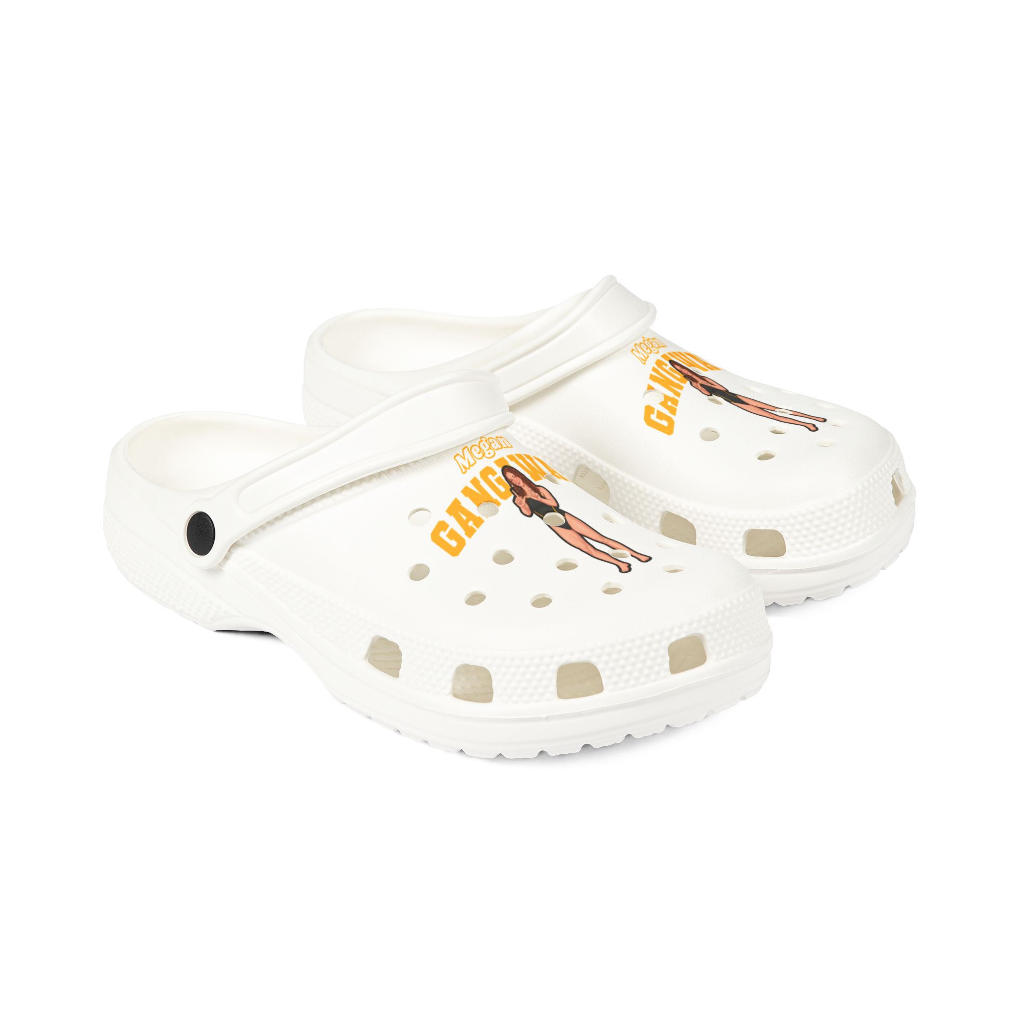 Rubber Clogs — character_name_arch in White