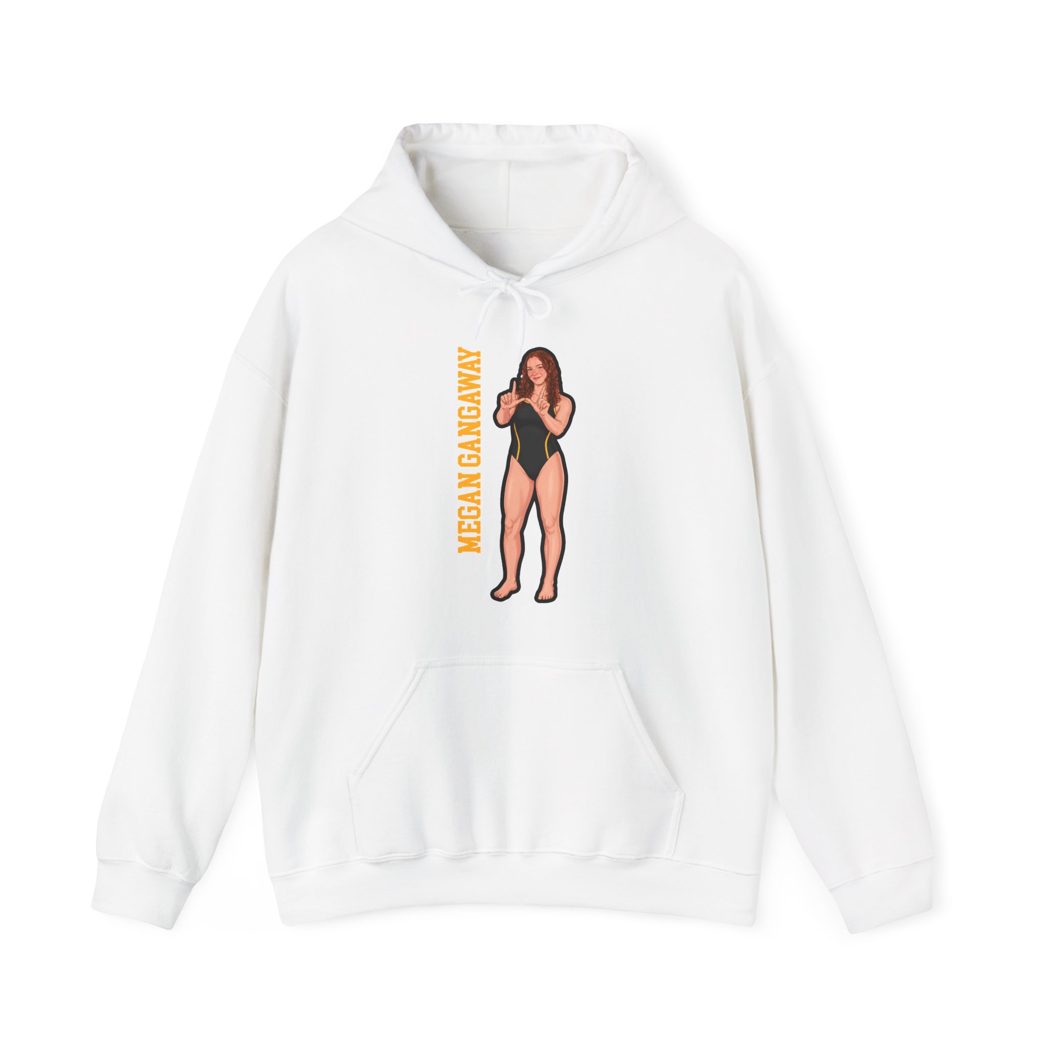 Hoodie — character_name_vertical in White
