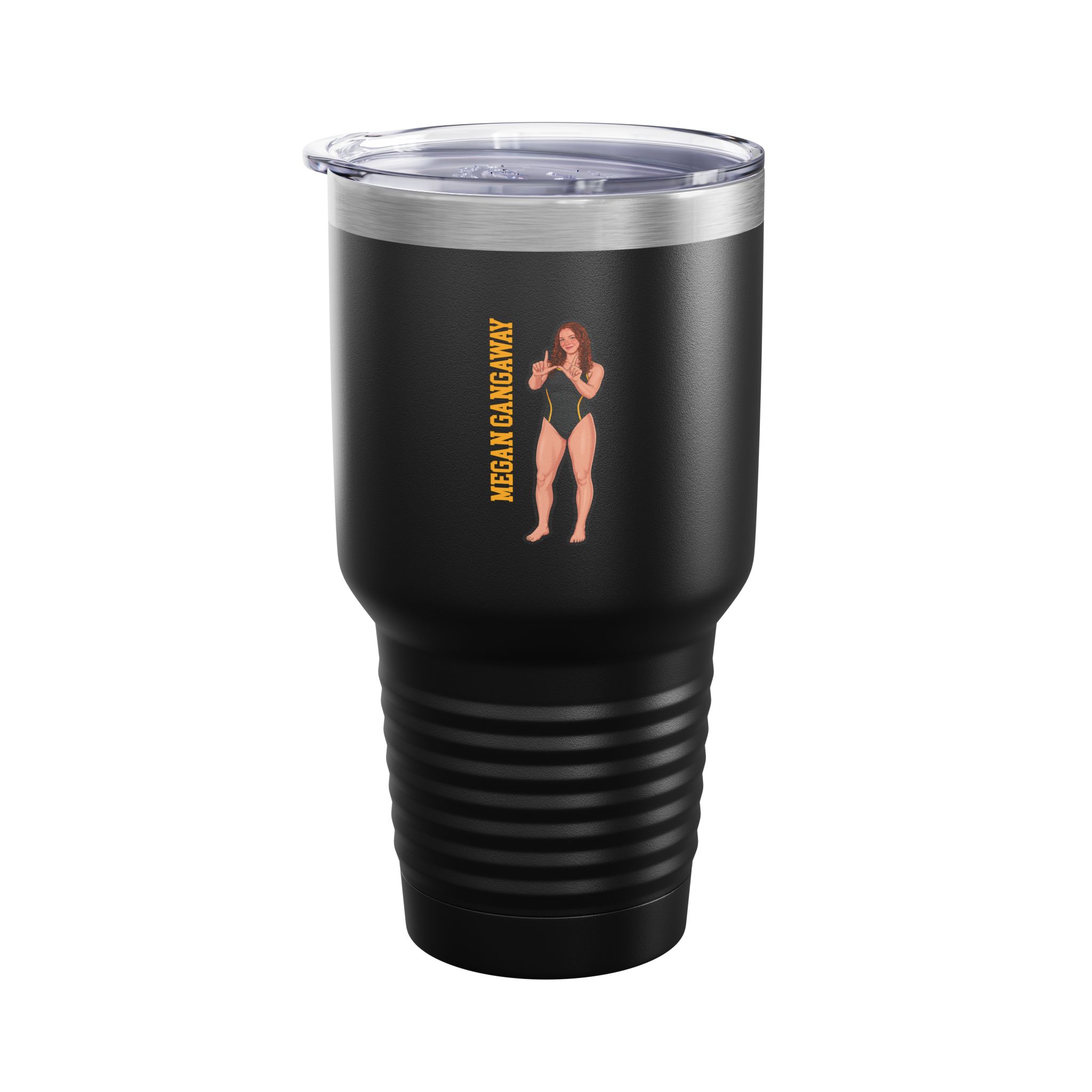 30oz Tumbler — character_name_vertical in Black