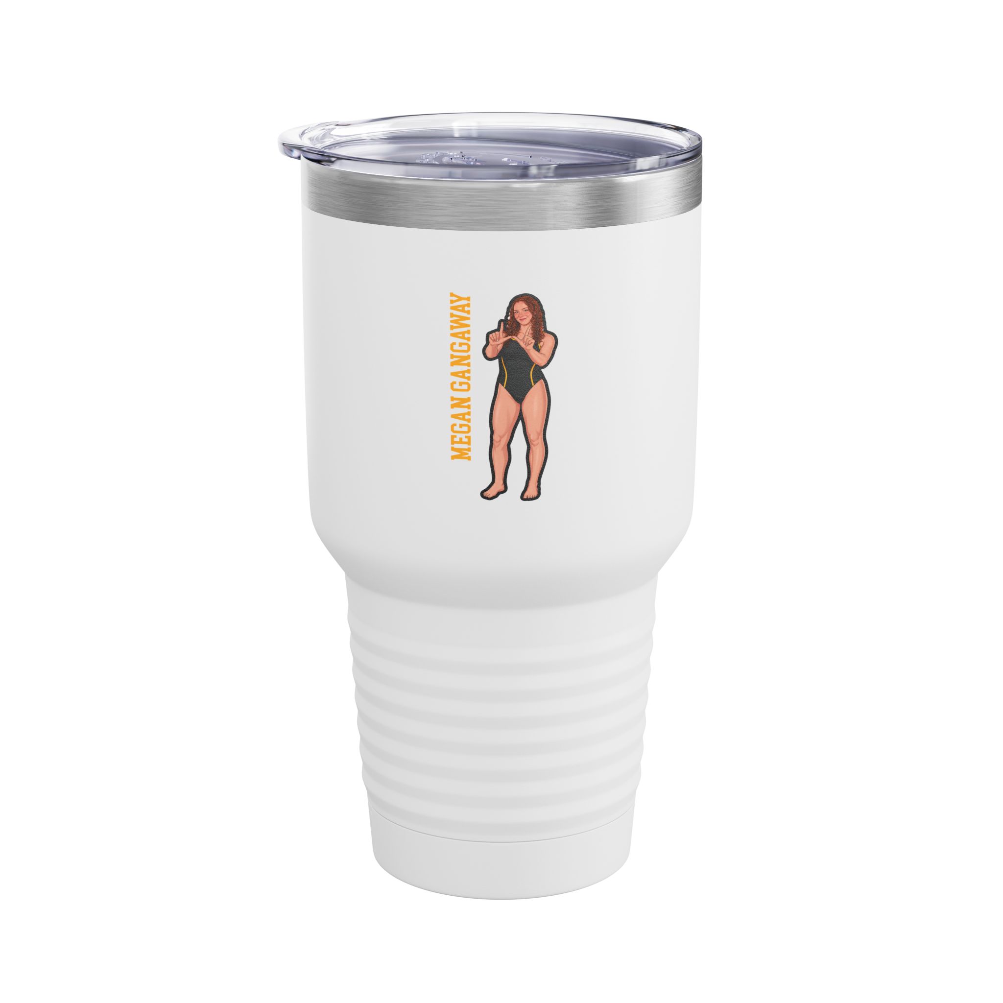 30oz Tumbler — character_name_vertical in White