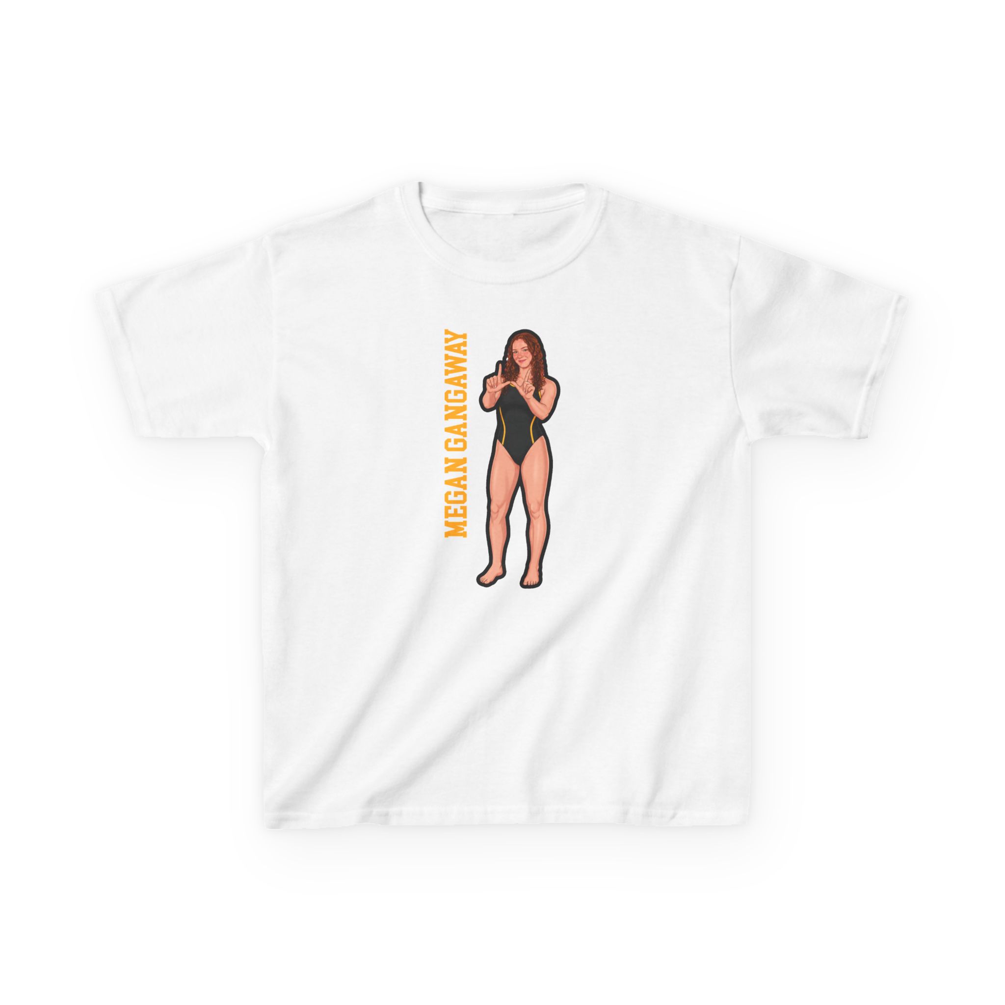 Youth Tee — character_name_vertical in White