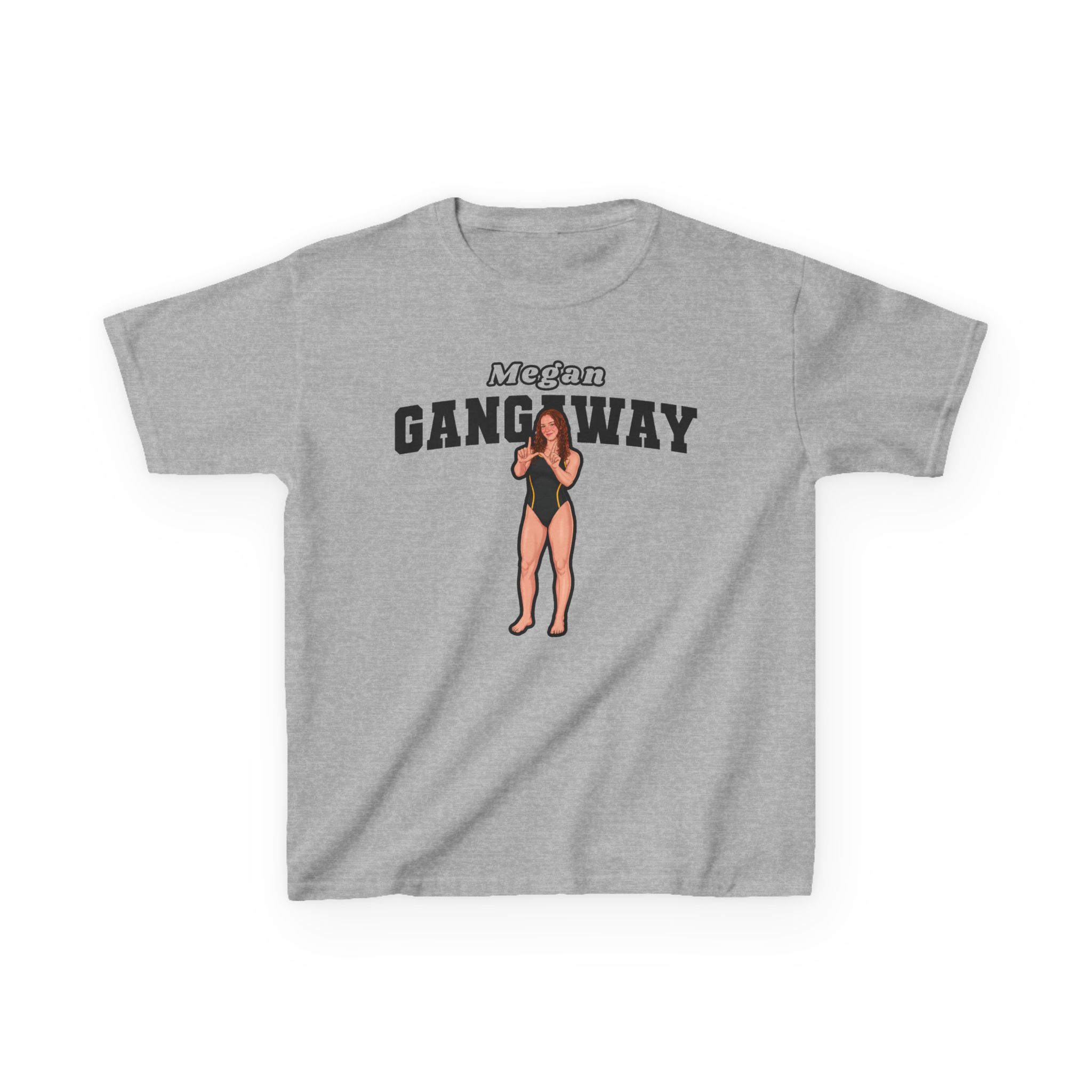 Youth Tee — character_name_arch in Grey