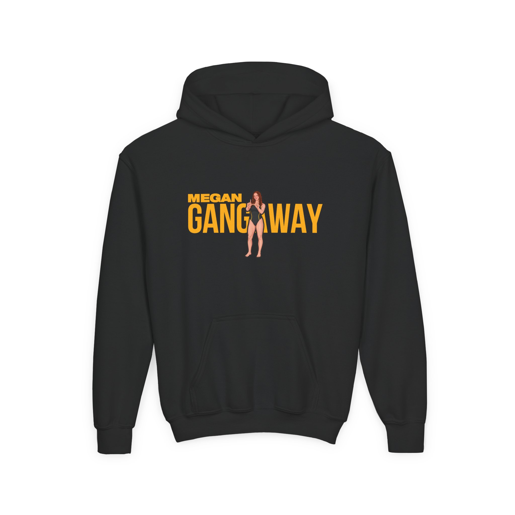Youth Hoodie — character_player_name in Black
