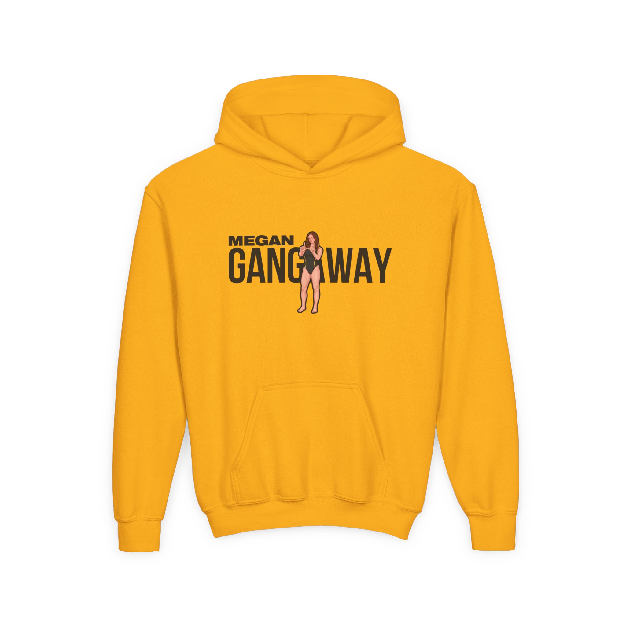 Youth Hoodie — character_player_name in Gold
