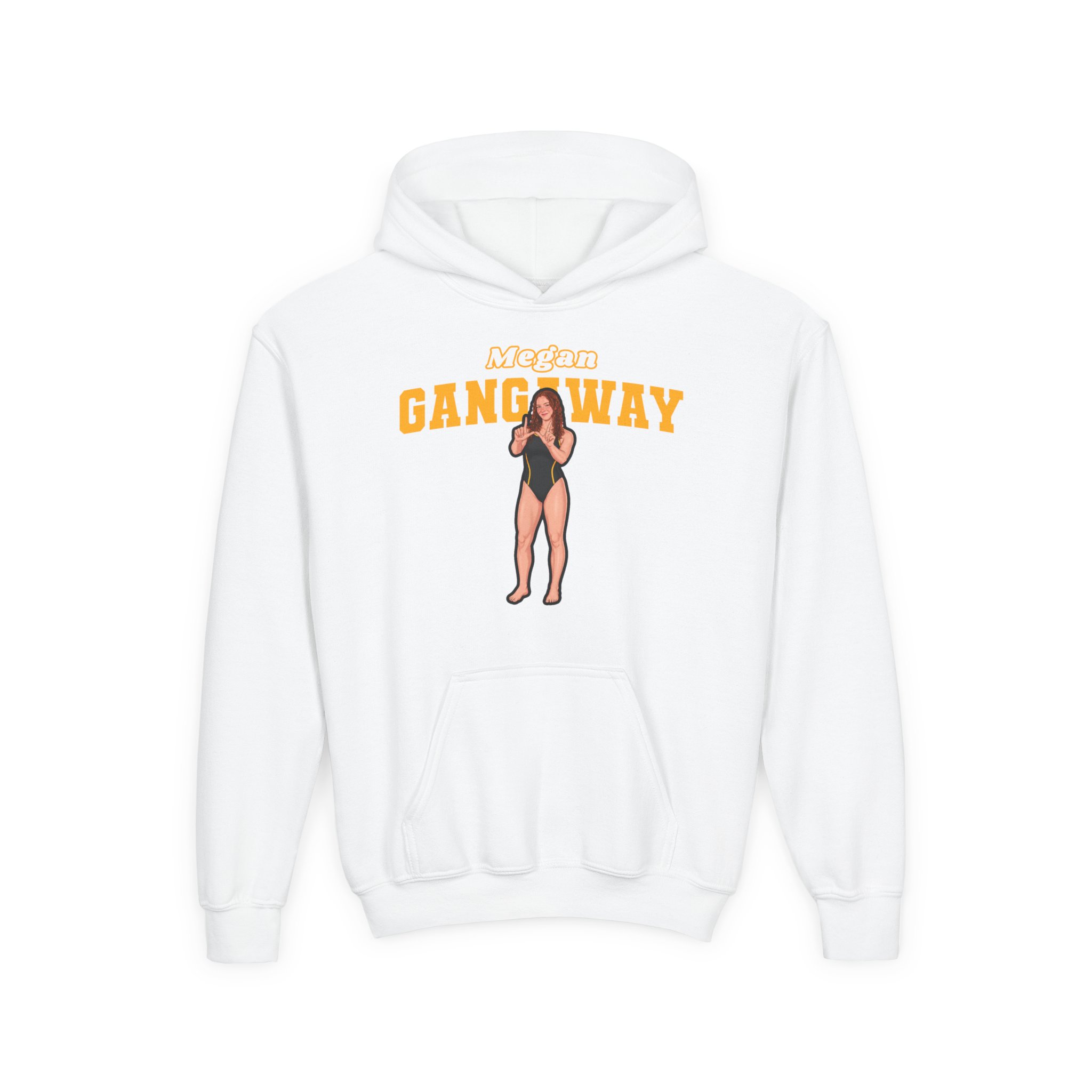 Youth Hoodie — character_name_arch in White