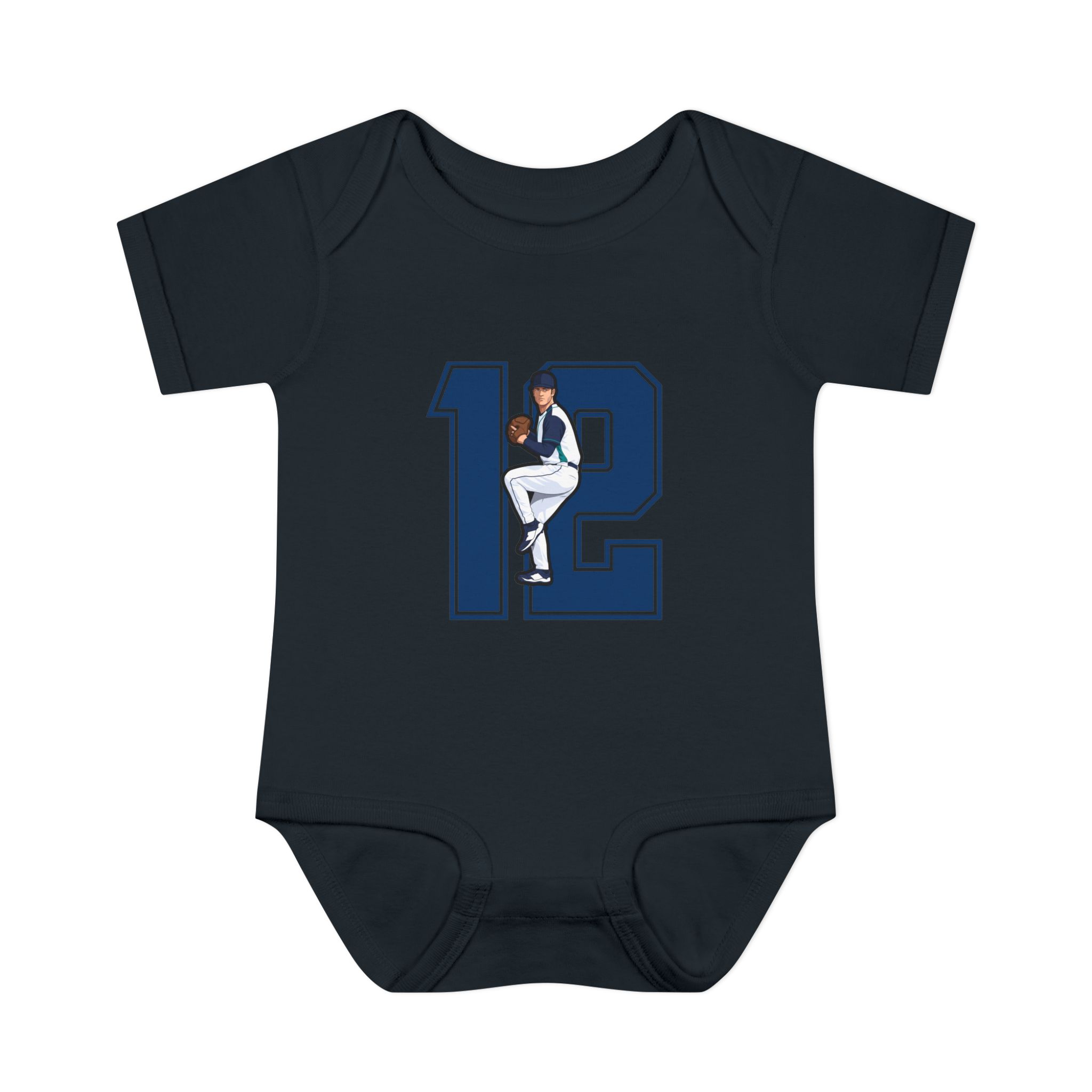 Baby Onesie — character_number in Black